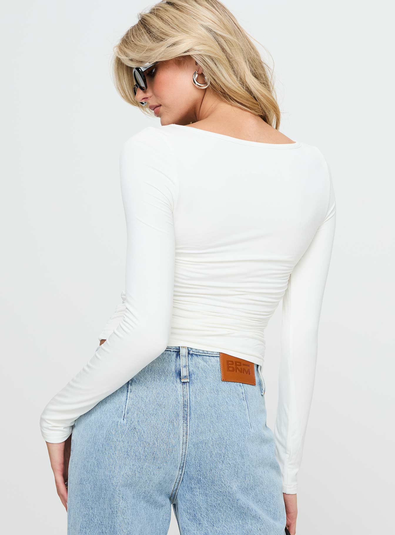 Jakob Long Sleeve Top White - Image 5