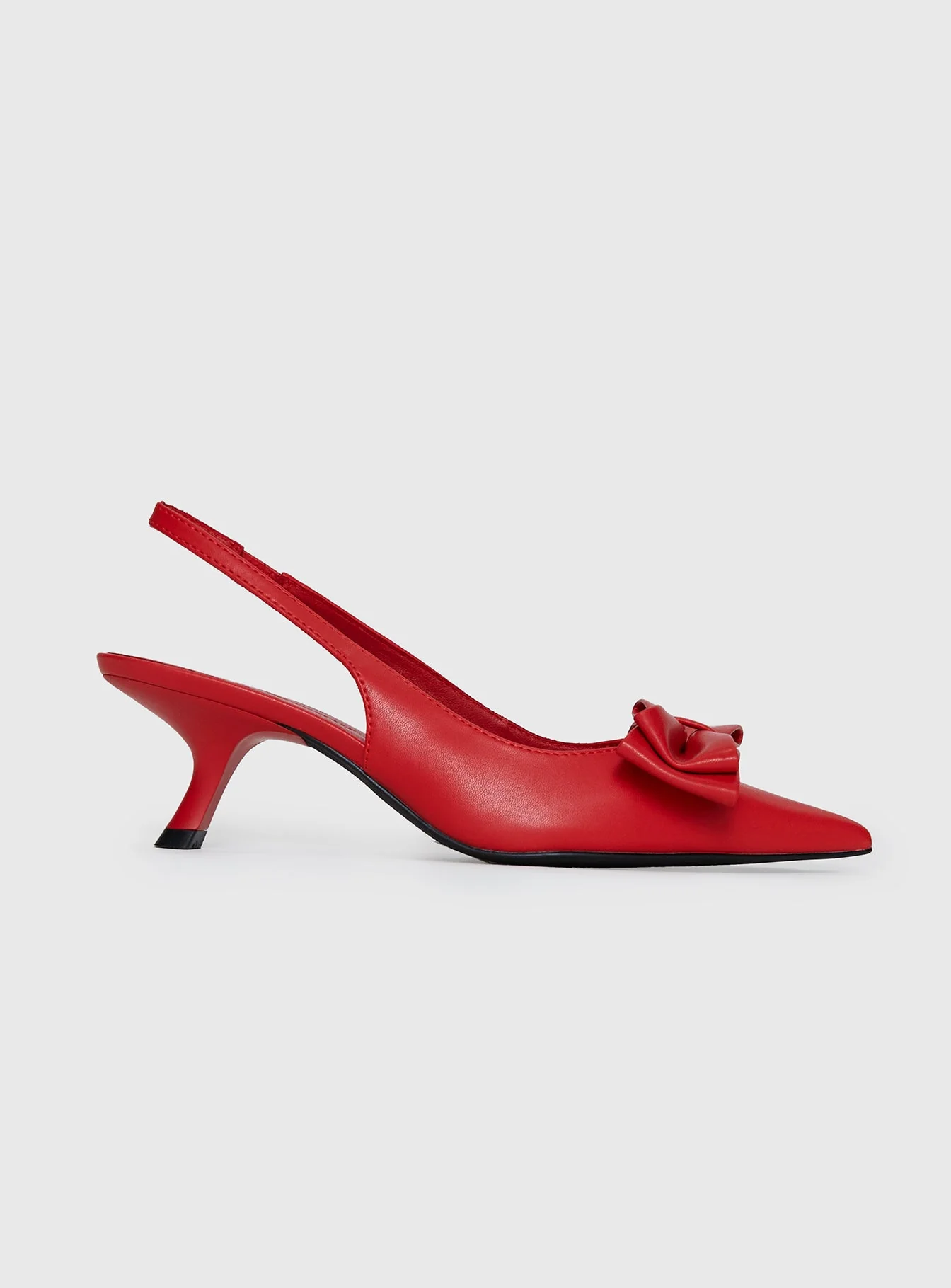 Janna Pointed Toe Heels Red - Image 2