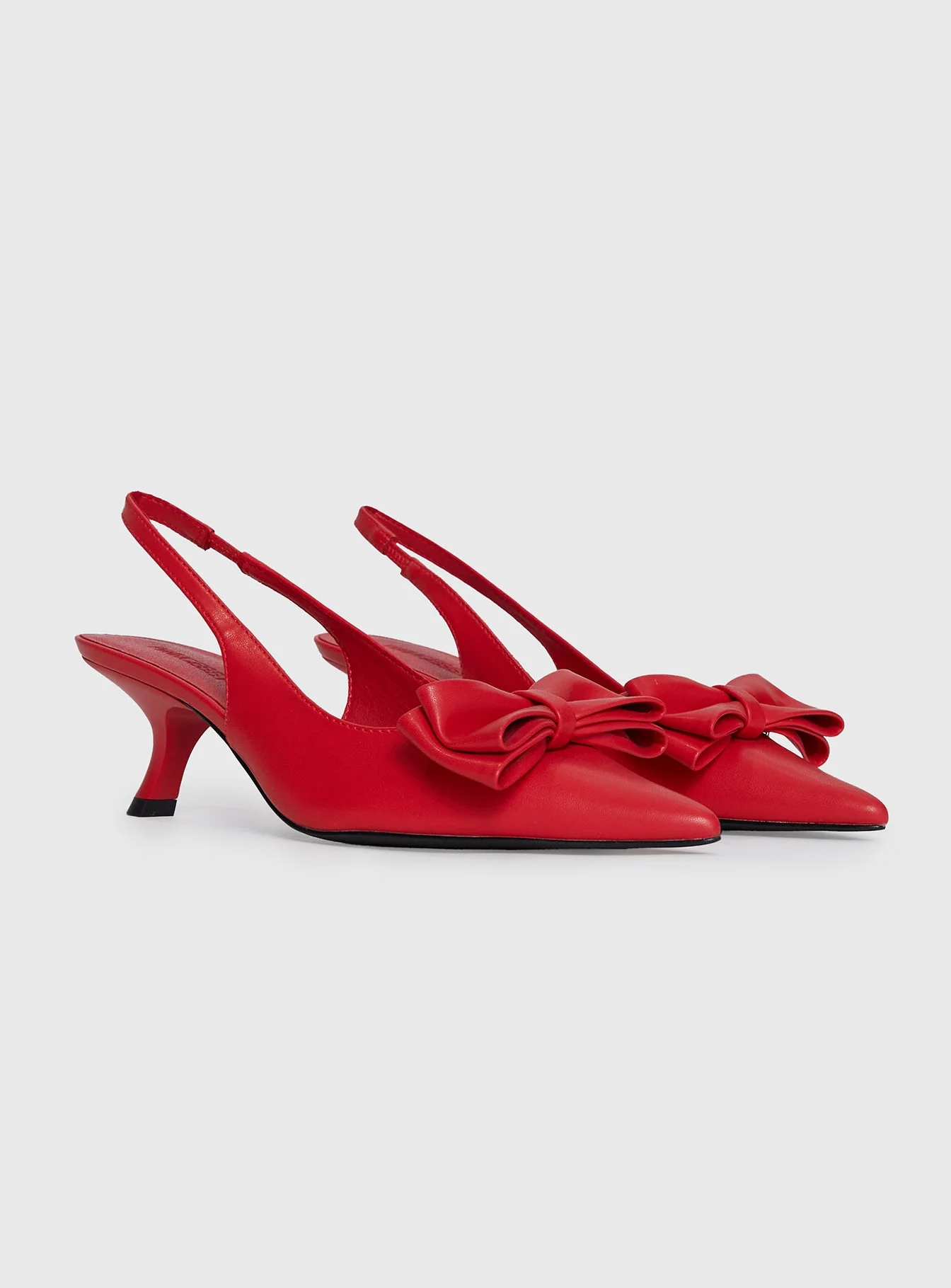 Janna Pointed Toe Heels Red - Image 3