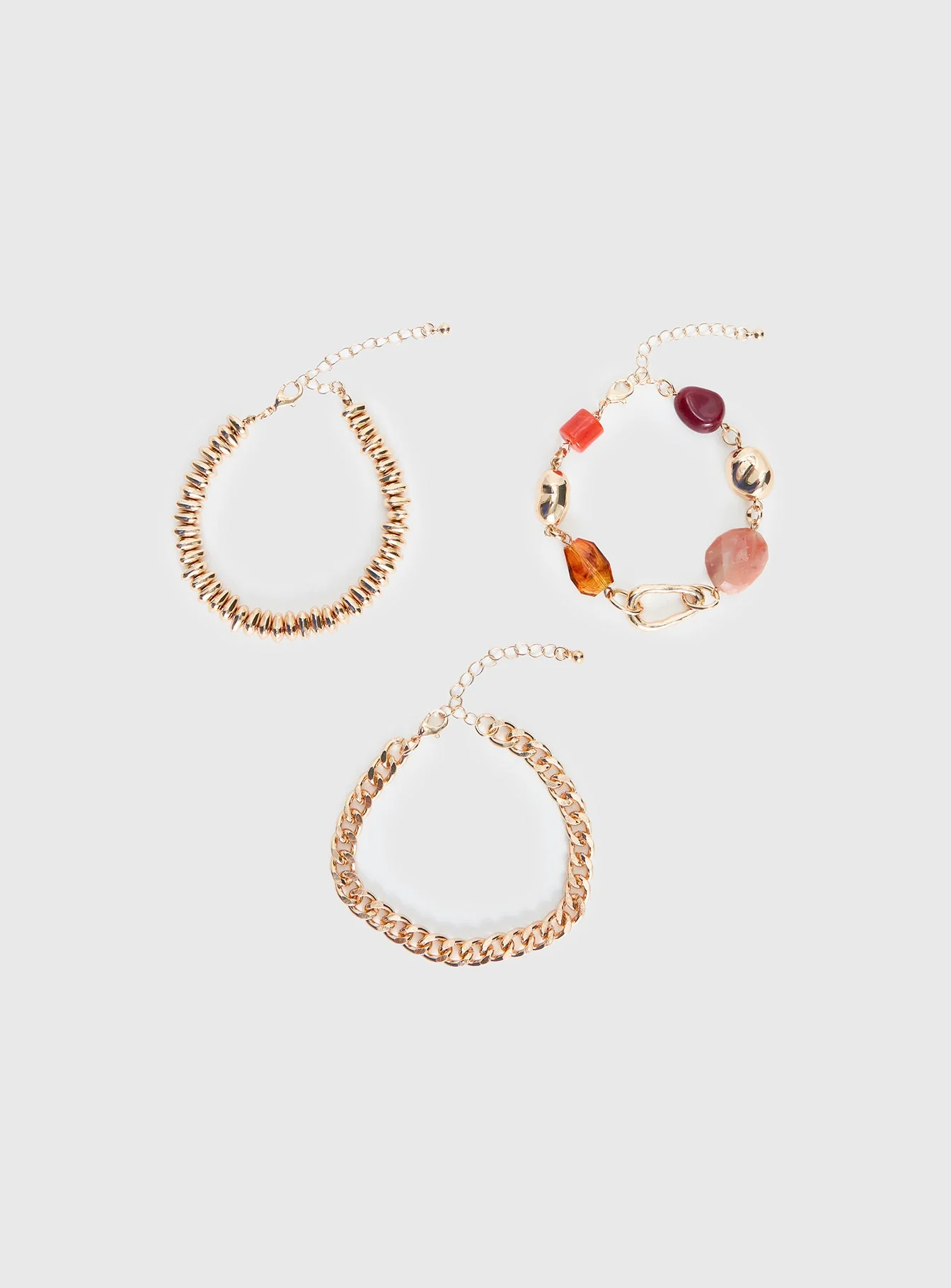 Jaylinn Beaded Bracelet Pack Gold - Image 2