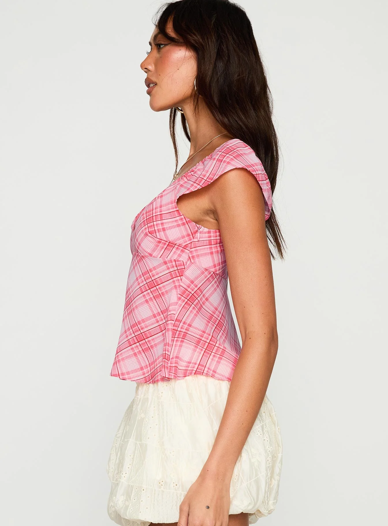 Jazz Club Top Pink Check - Image 4
