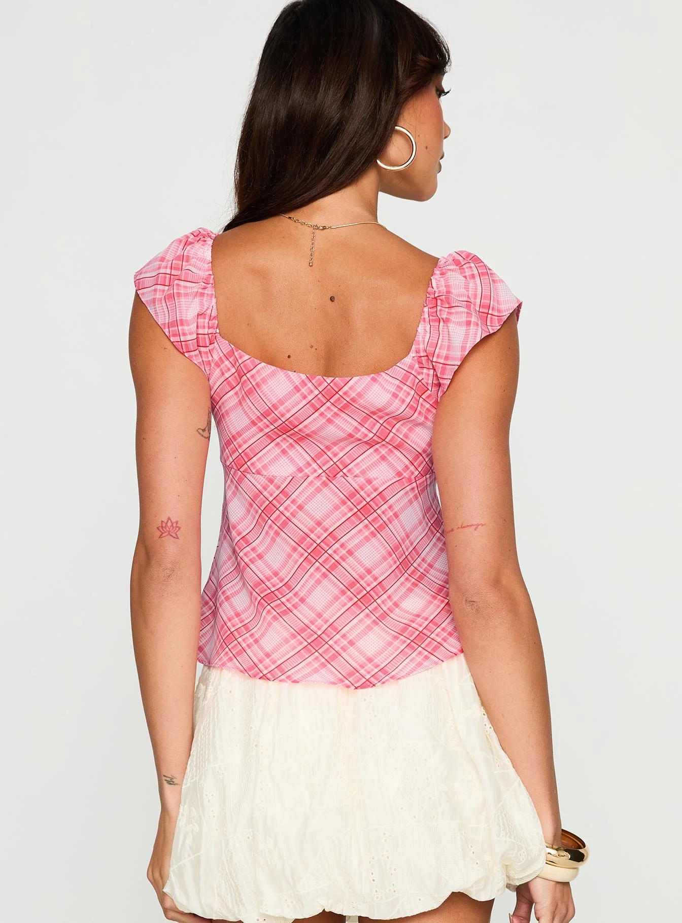 Jazz Club Top Pink Check - Image 5