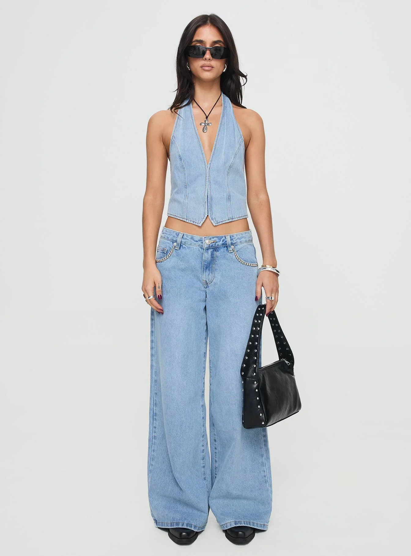 Je Suis Halter Top Light Wash - Image 7