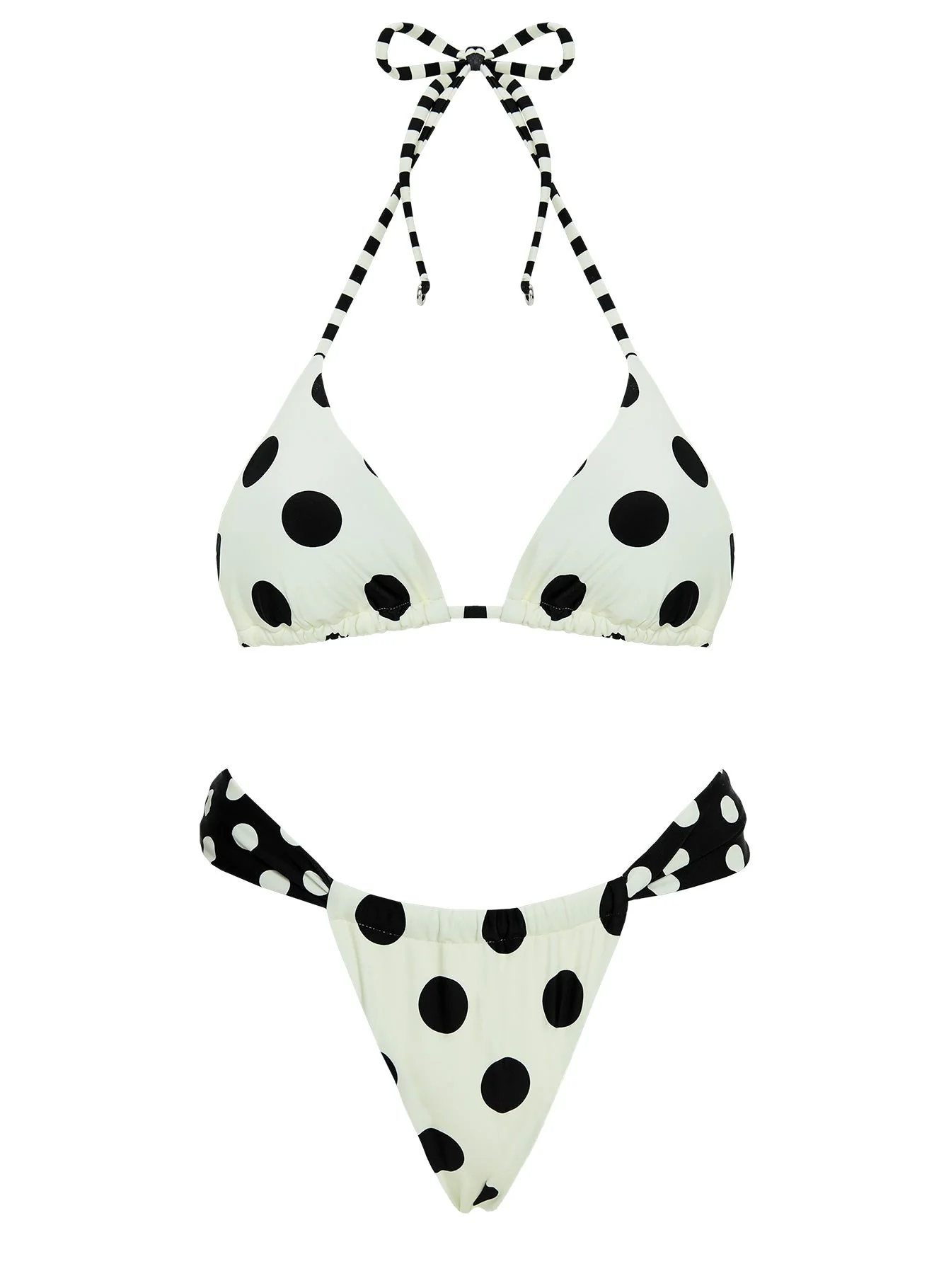 Jenner High Side Bikini Bottom Cream / Polka Dot - Image 5