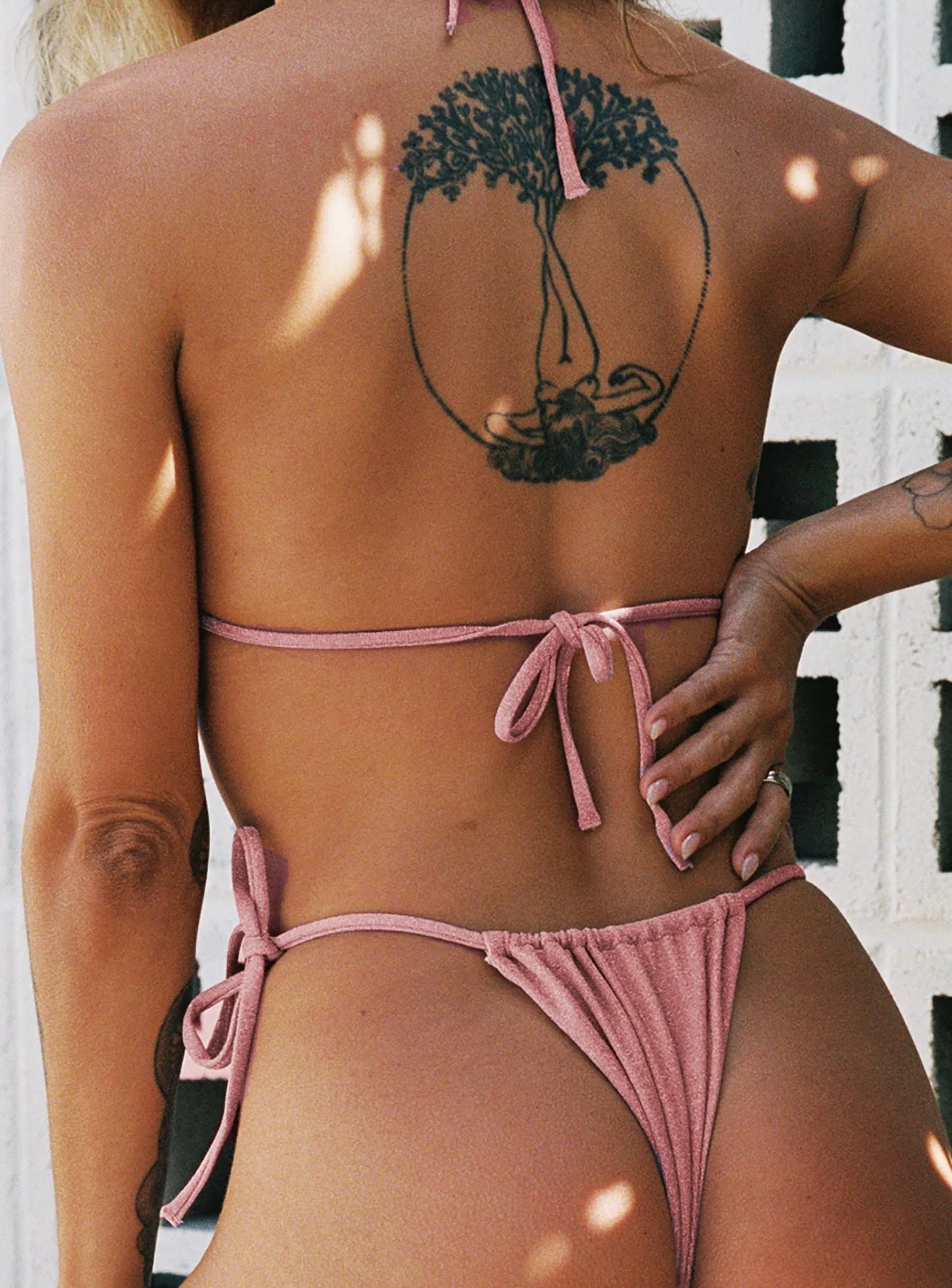 Jenner Triangle Bikini Top Pink - Image 4