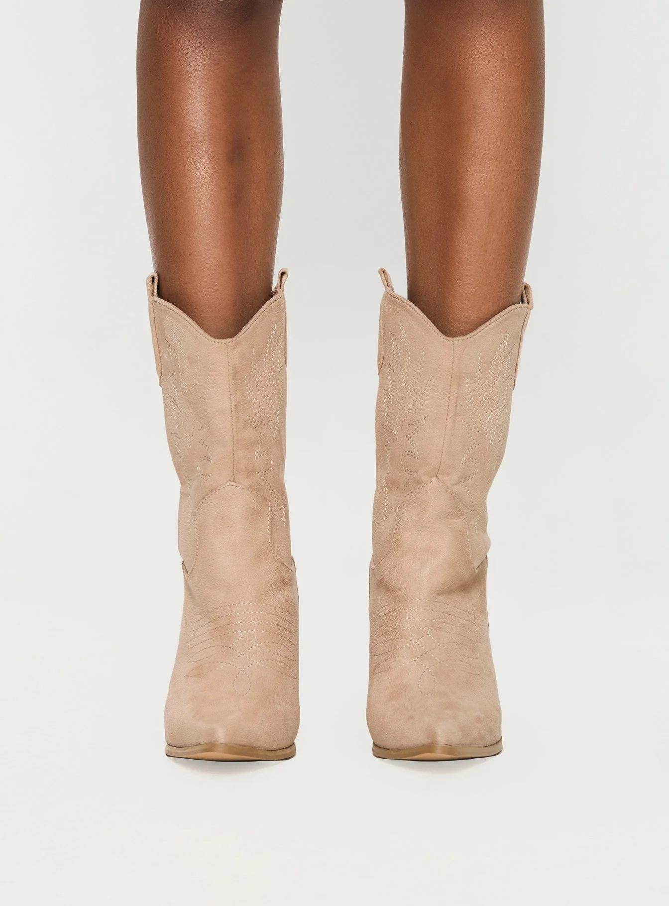 Jessie Cowboy Boots Beige - Image 2