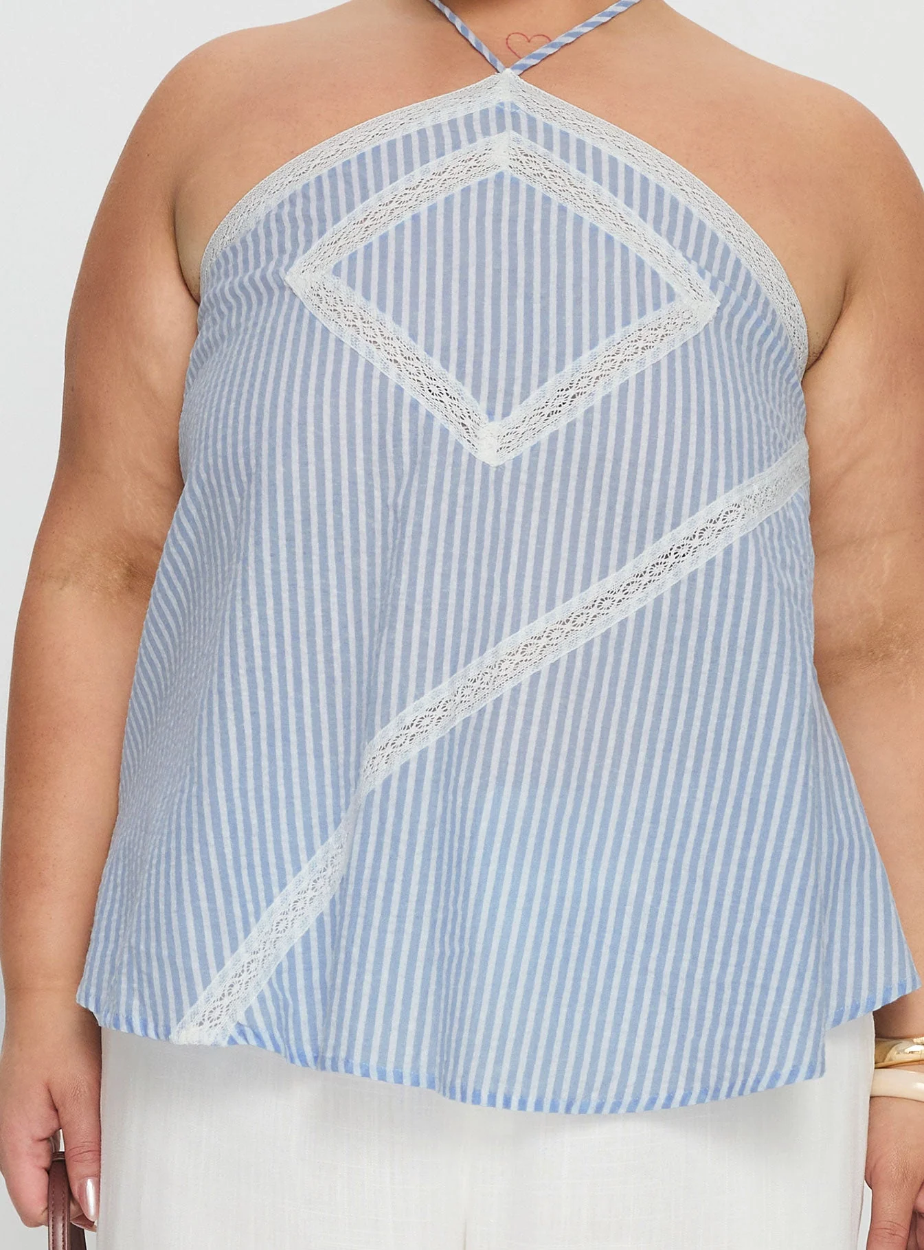 Jezabele Halter Top Blue Stripe Curve - Image 6
