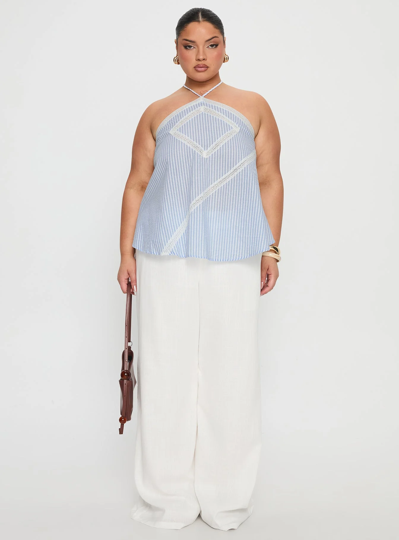 Jezabele Halter Top Blue Stripe Curve - Image 7