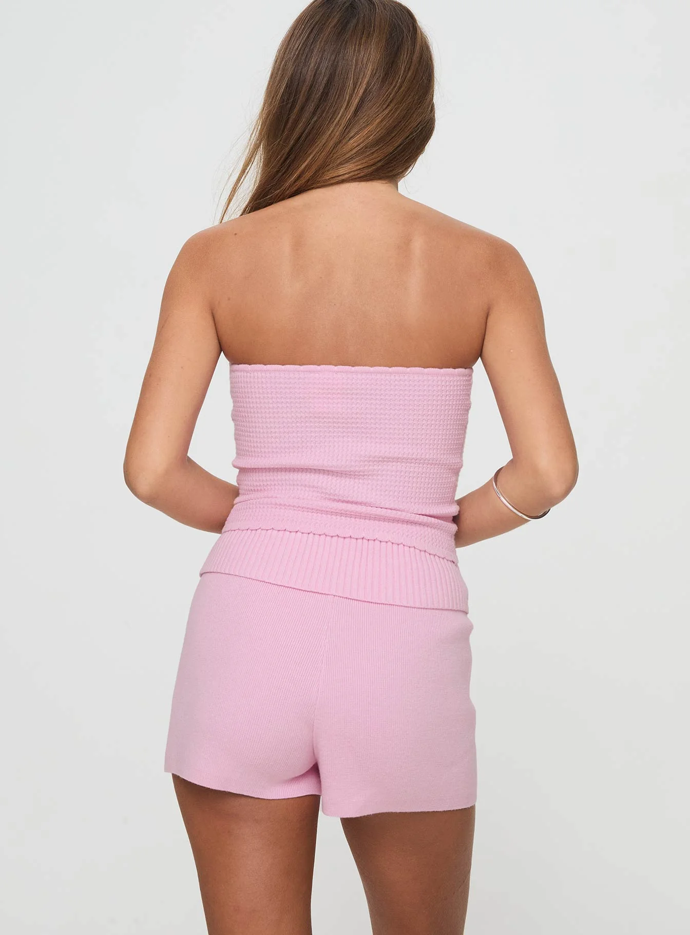 Jhett Knit Shorts Pink - Image 5
