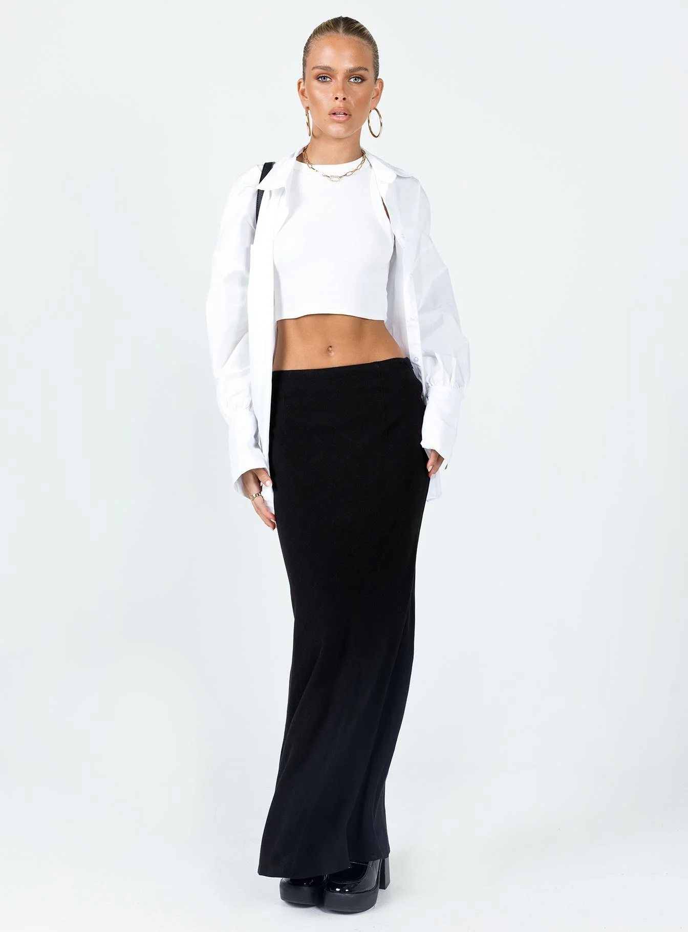 Jodie Maxi Skirt Black Petite - Image 3