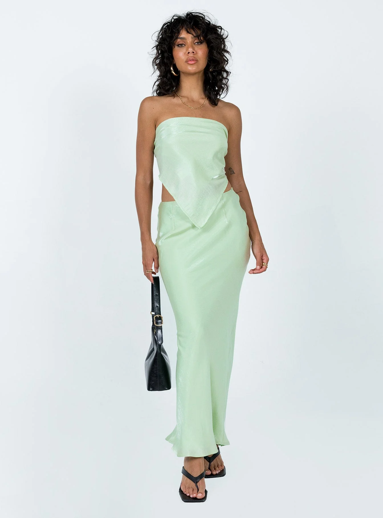 Jodie Maxi Skirt Green - Image 3