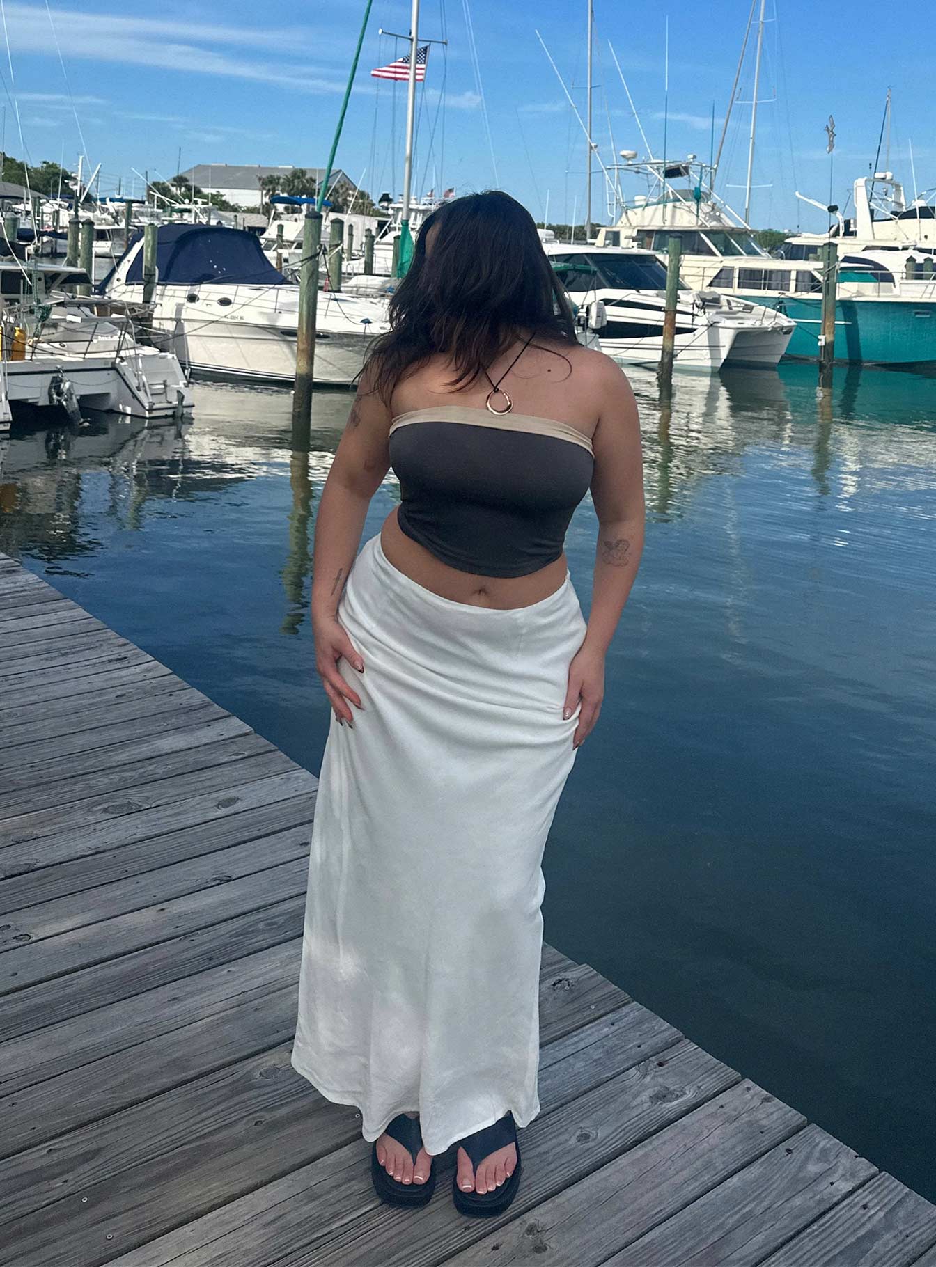 Jodie Maxi Skirt White - Image 6