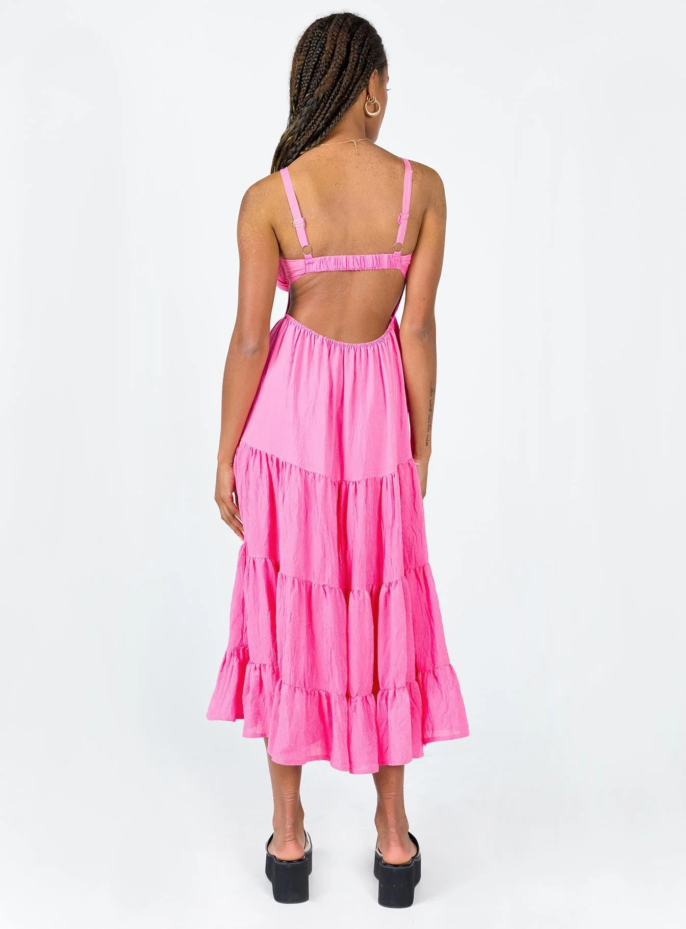 Joella Midi Dress Pink - Image 5