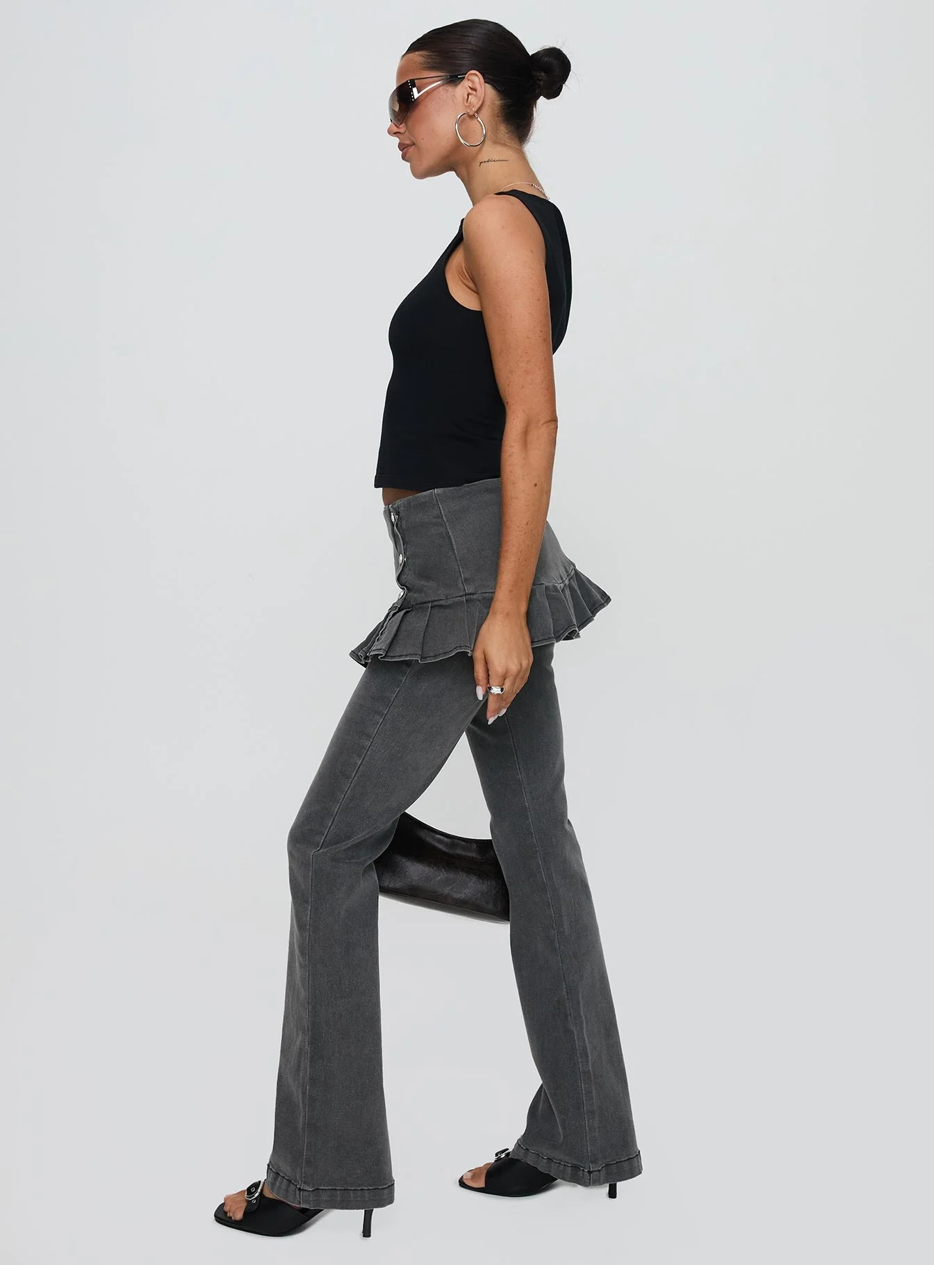 Jordynne Layered Pant Washed Black - Image 4
