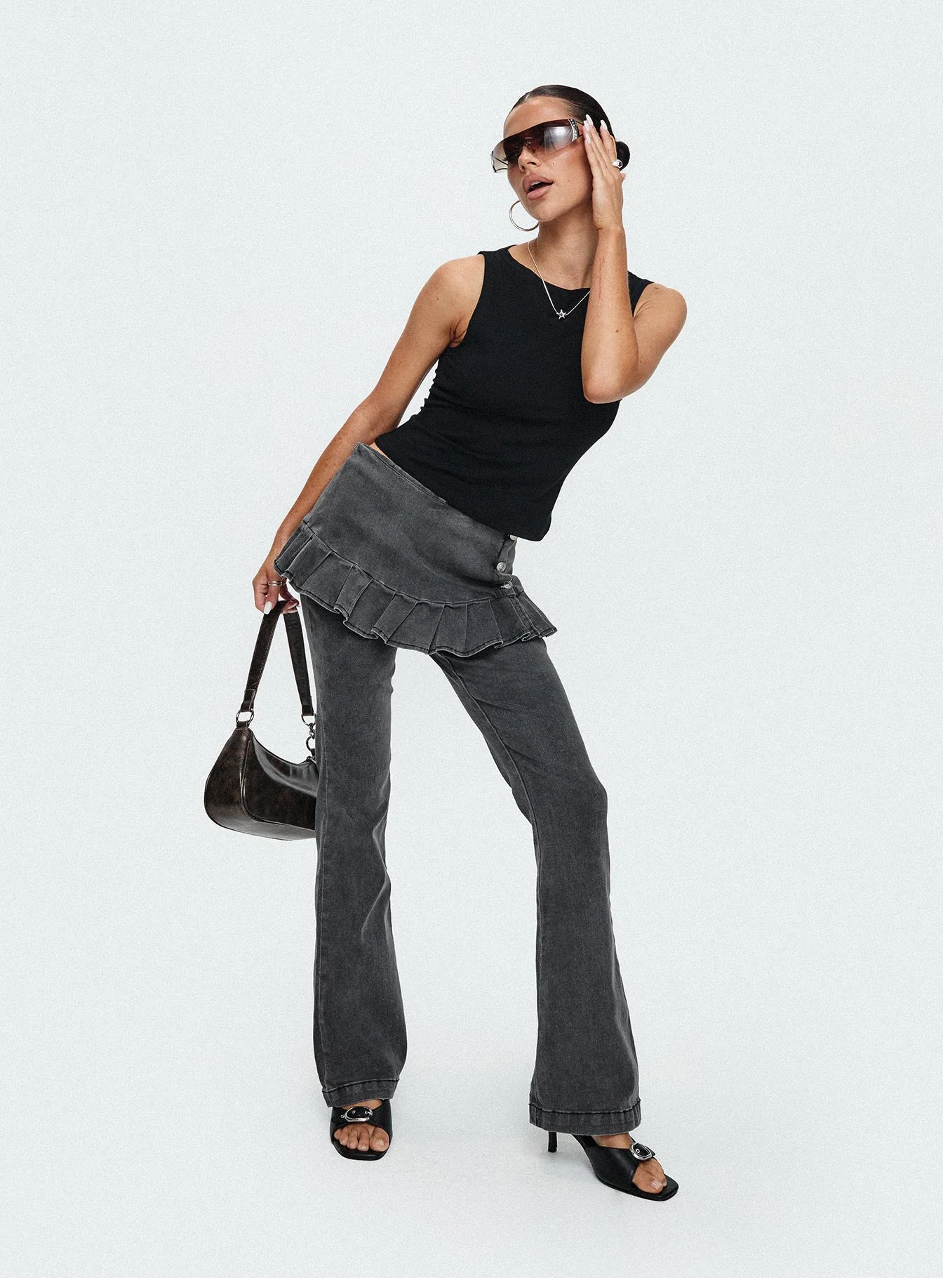 Jordynne Layered Pant Washed Black - Image 8