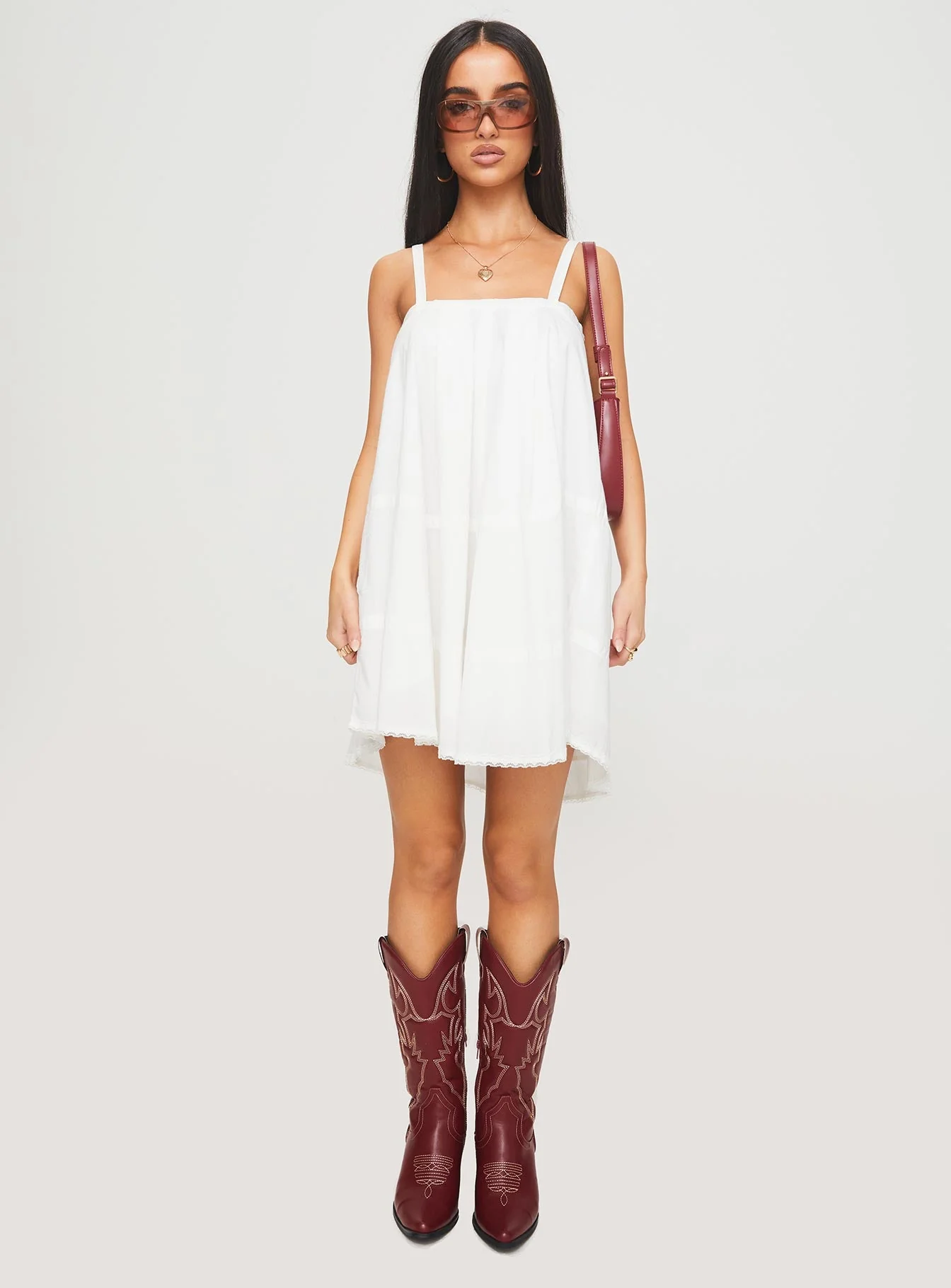 Jubilant Mini Dress White - Image 7