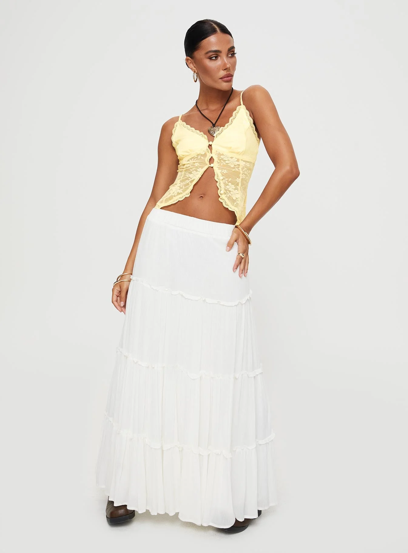 Juliana Top Light Yellow Lace - Image 3