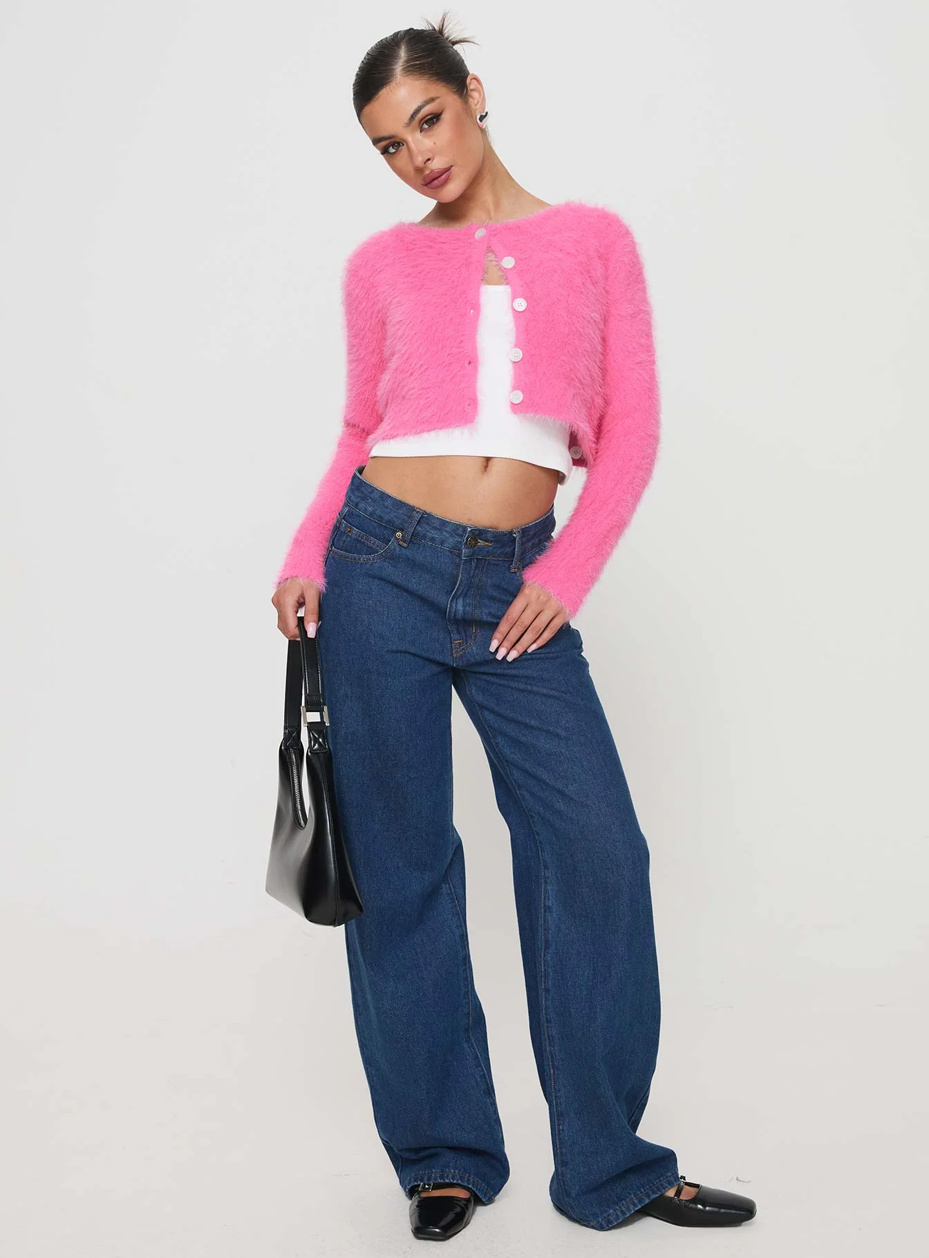 Just A Girl Cardigan Pink - Image 3