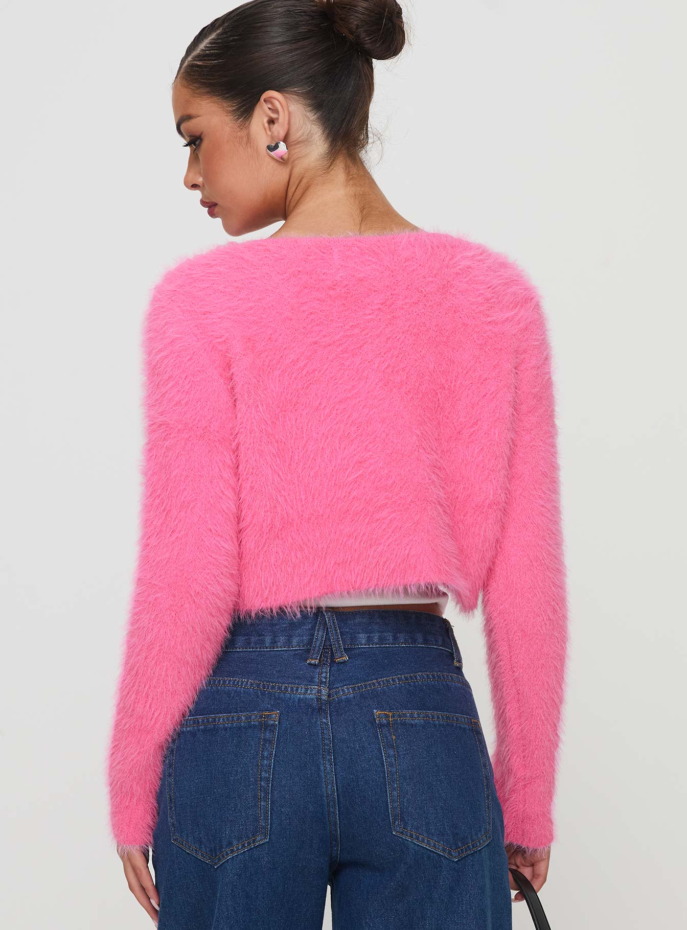 Just A Girl Cardigan Pink - Image 5