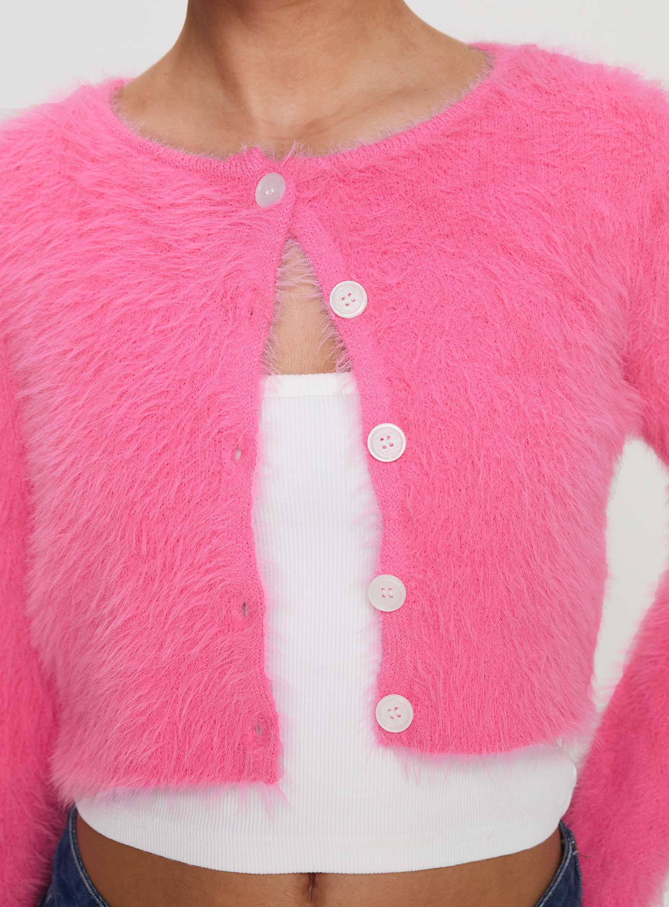 Just A Girl Cardigan Pink - Image 6