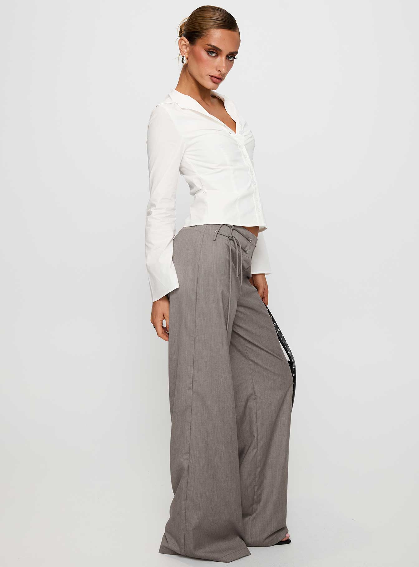 Just Have Fun Wide Leg Pant Grey - Image 4