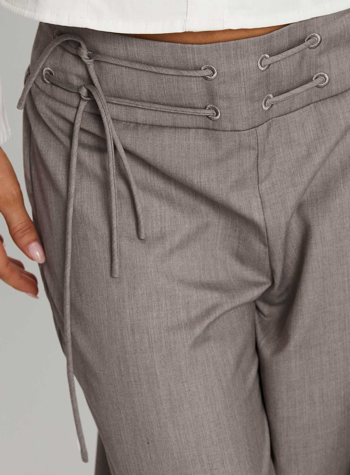 Just Have Fun Wide Leg Pant Grey Petite - Image 3