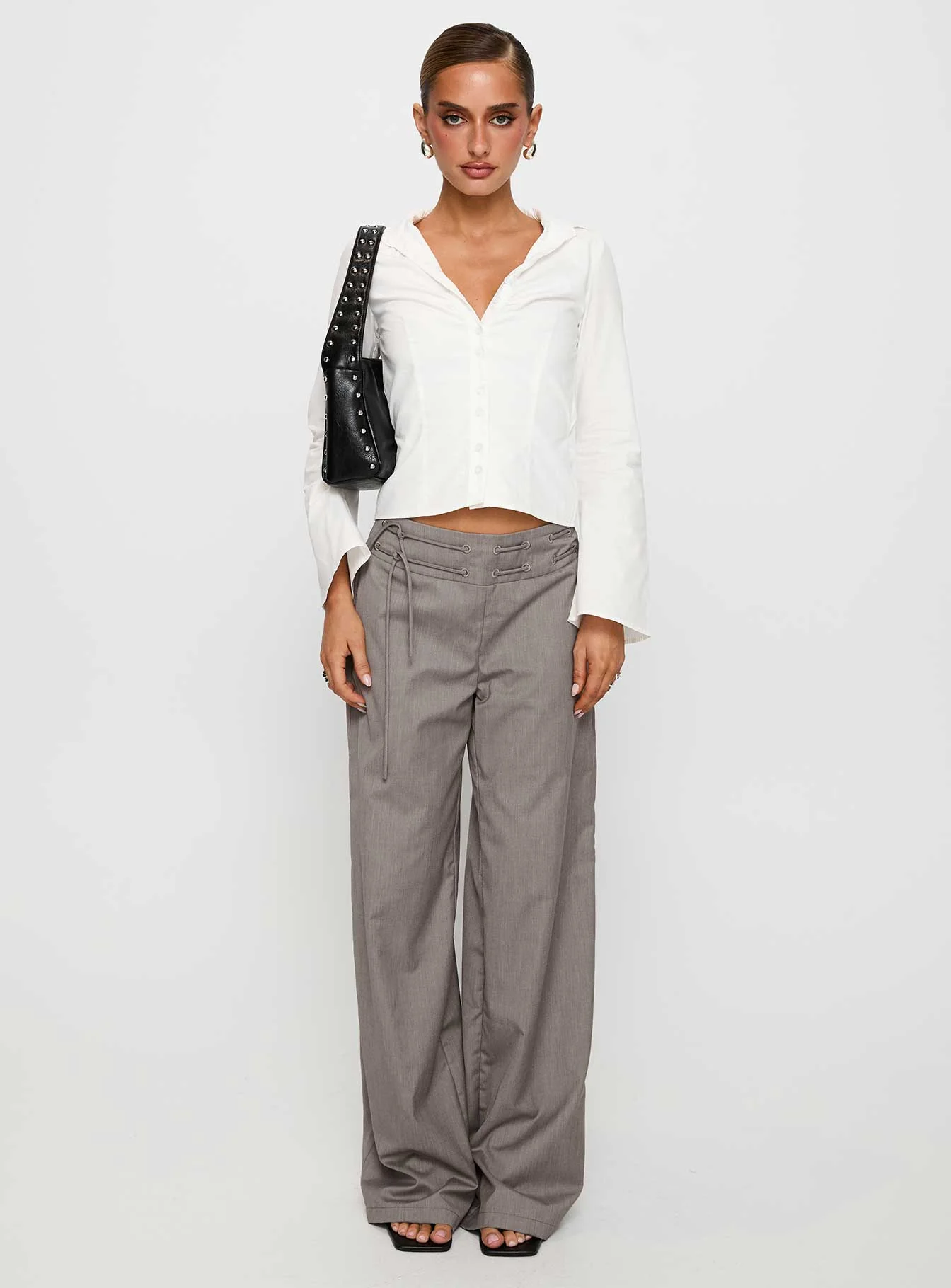 Just Have Fun Wide Leg Pant Grey Tall - Image 2