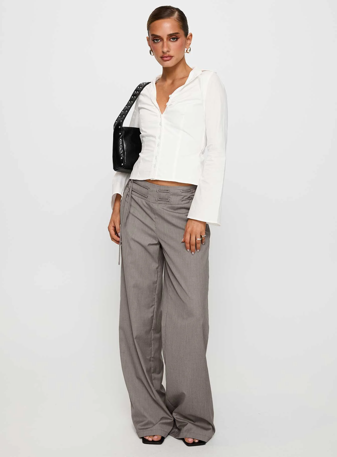 Just Have Fun Wide Leg Pant Grey Tall - Image 6