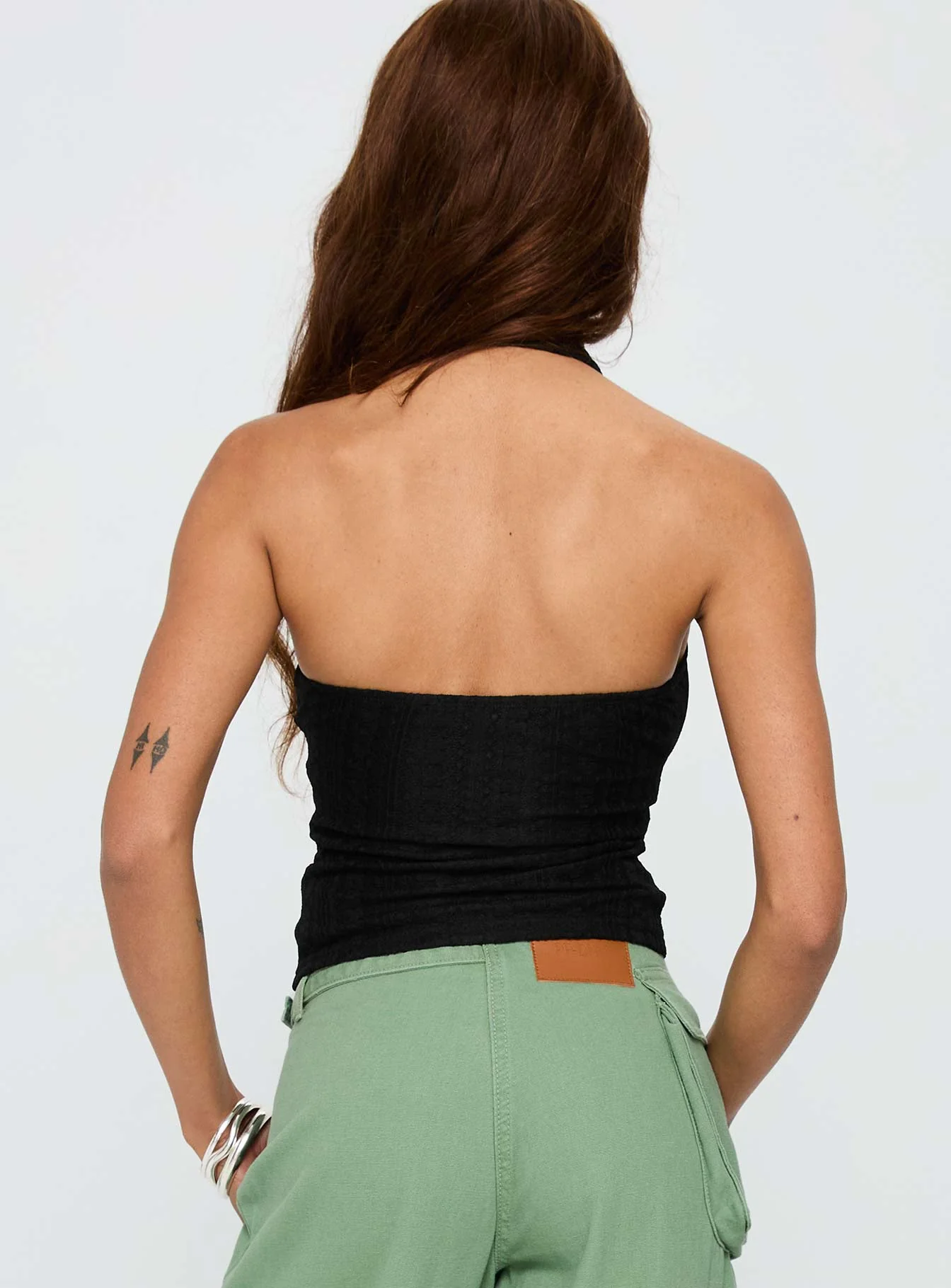 Just Talk Button Up Top Black - Image 4