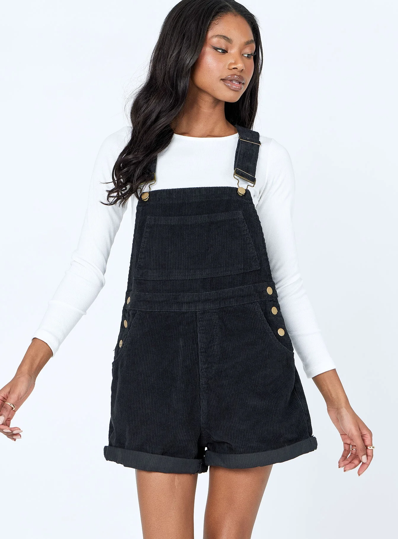 Kacey Short Overalls Black - Image 2