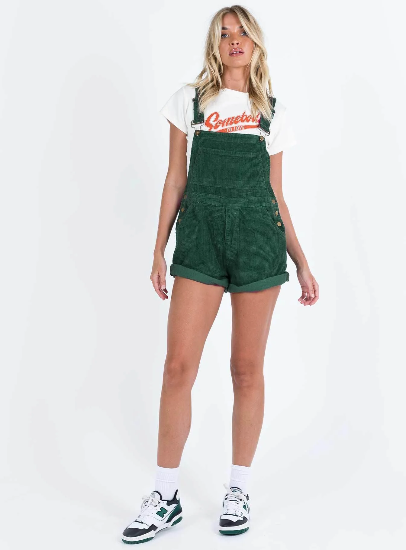 Kacey Short Overalls Khaki Tall - Image 3