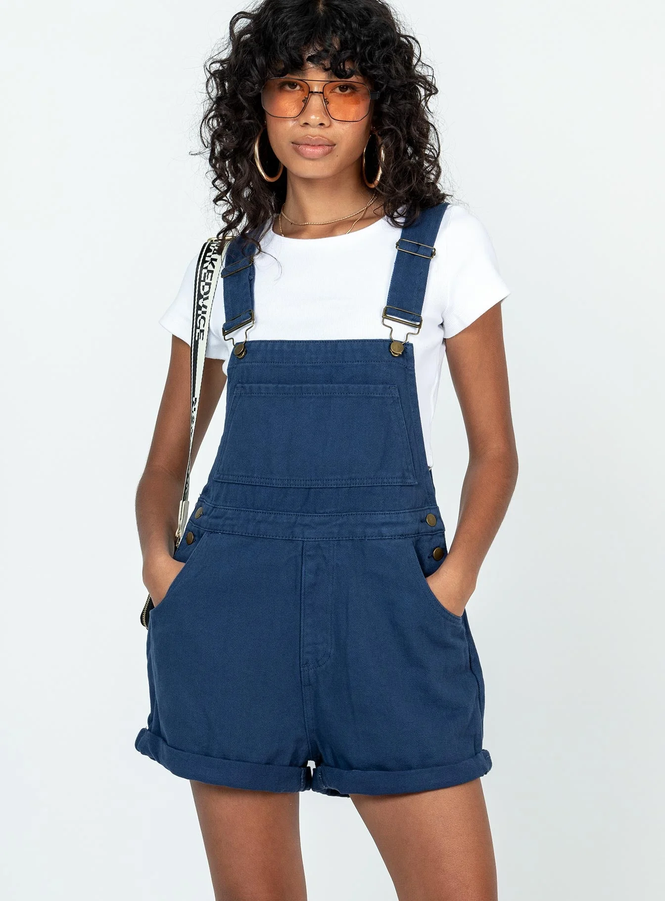 Kacey Short Overalls Navy - Image 2