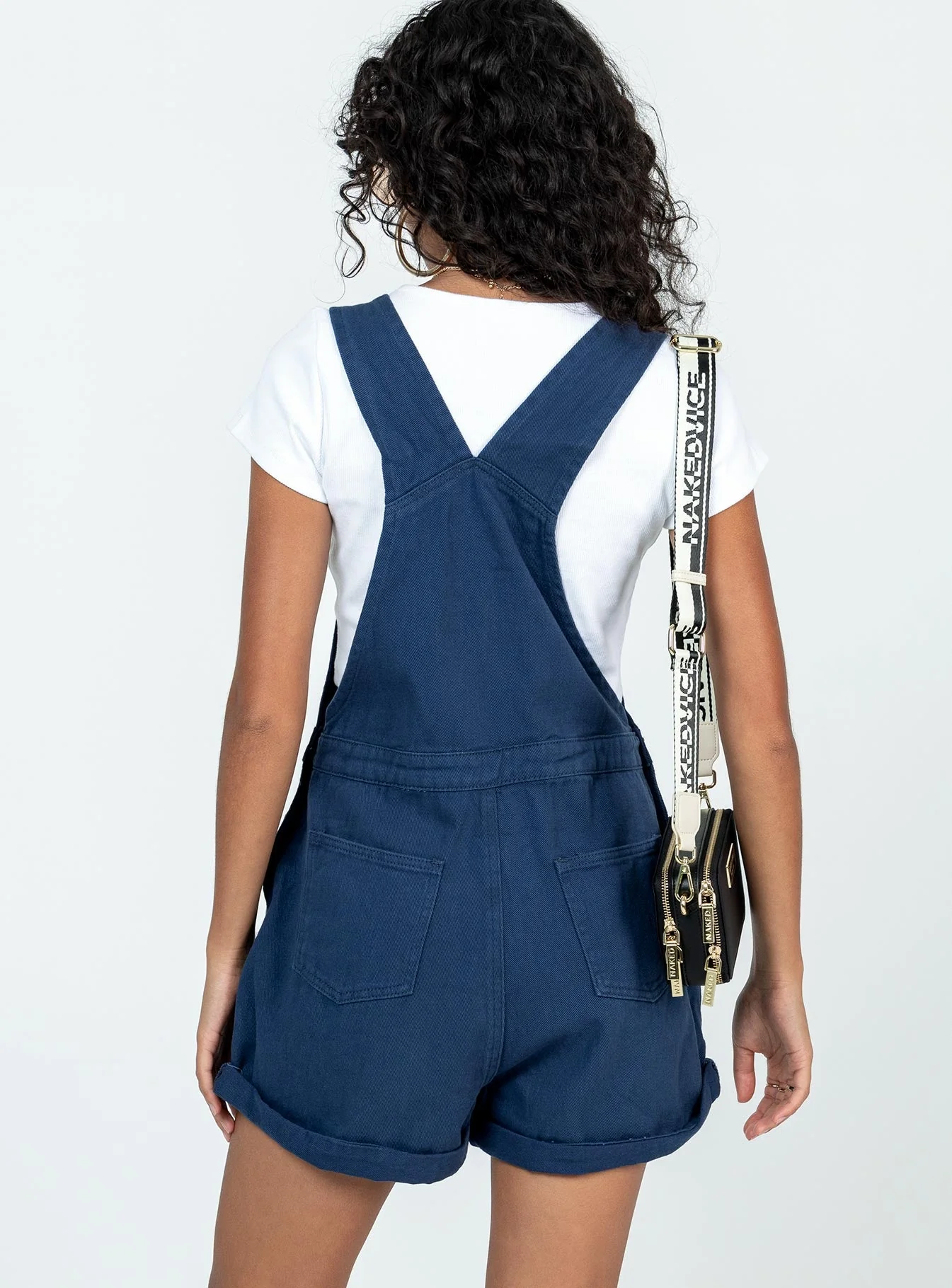 Kacey Short Overalls Navy - Image 5