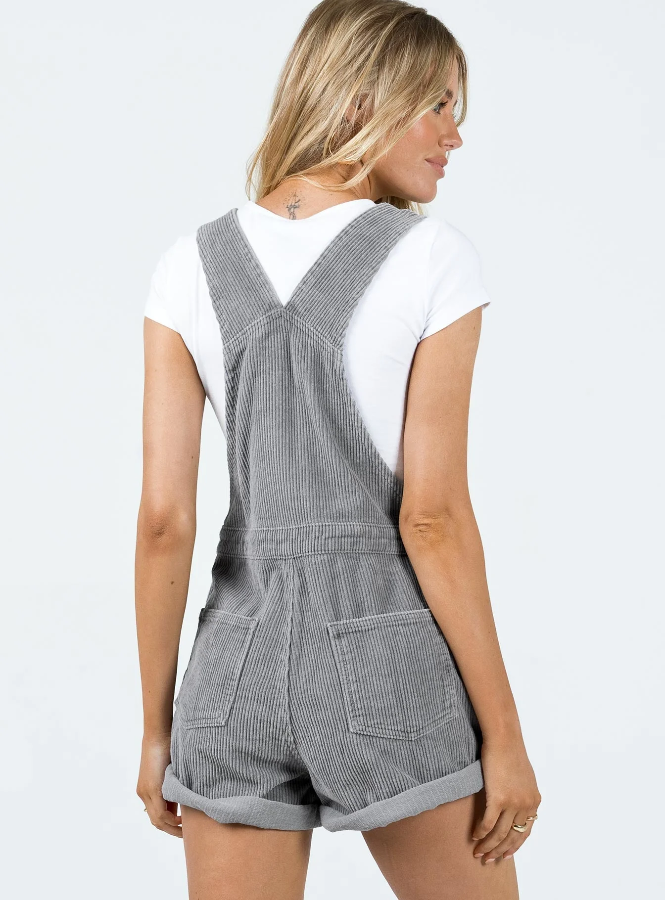 Kacey Short Overalls Grey - Image 5