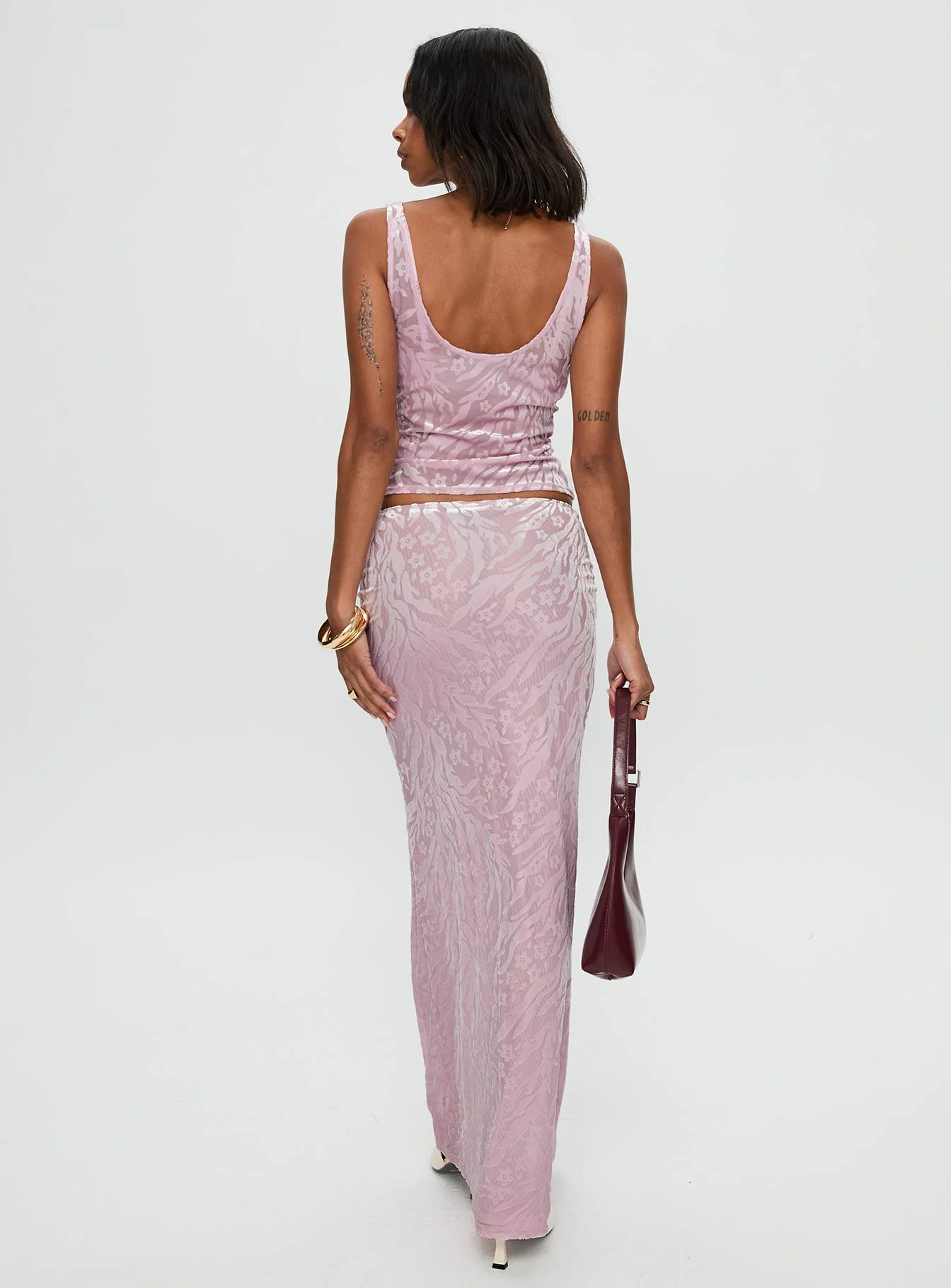 Kalei Maxi Skirt Pink Floral - Image 5