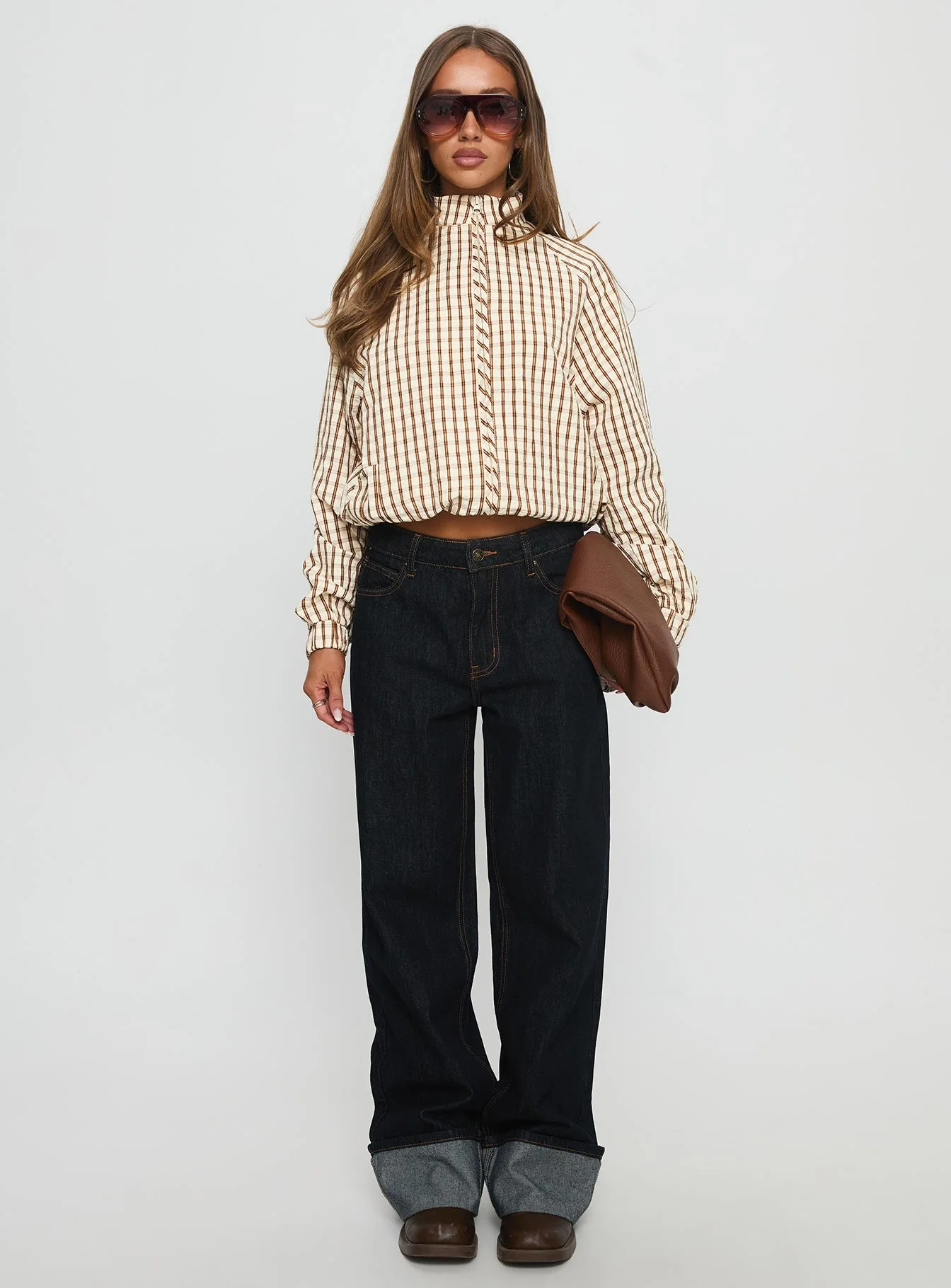 Kalle Jacket Brown Check - Image 7
