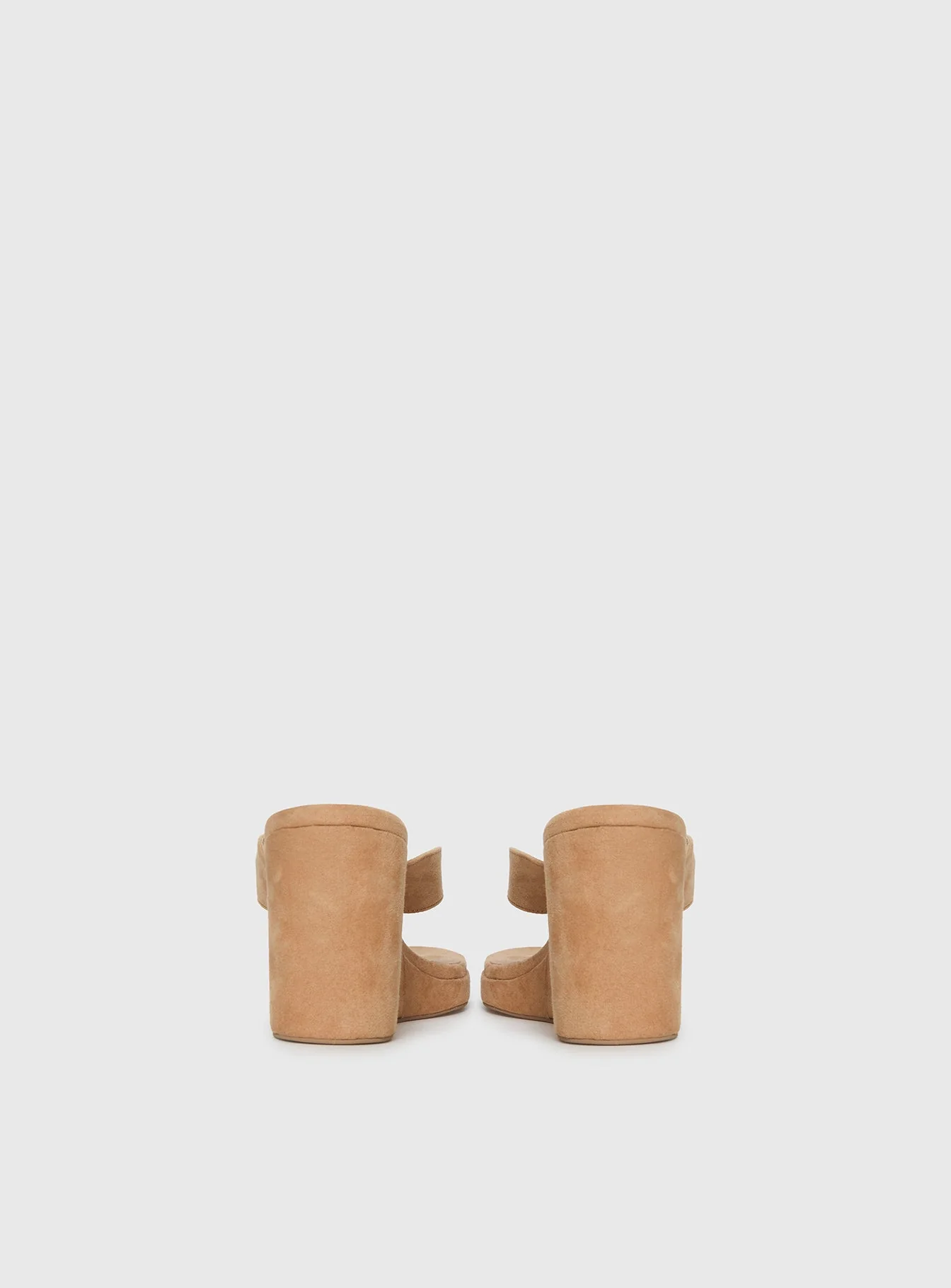 Kamiko Wedged Heels Tan Faux Suede - Image 5