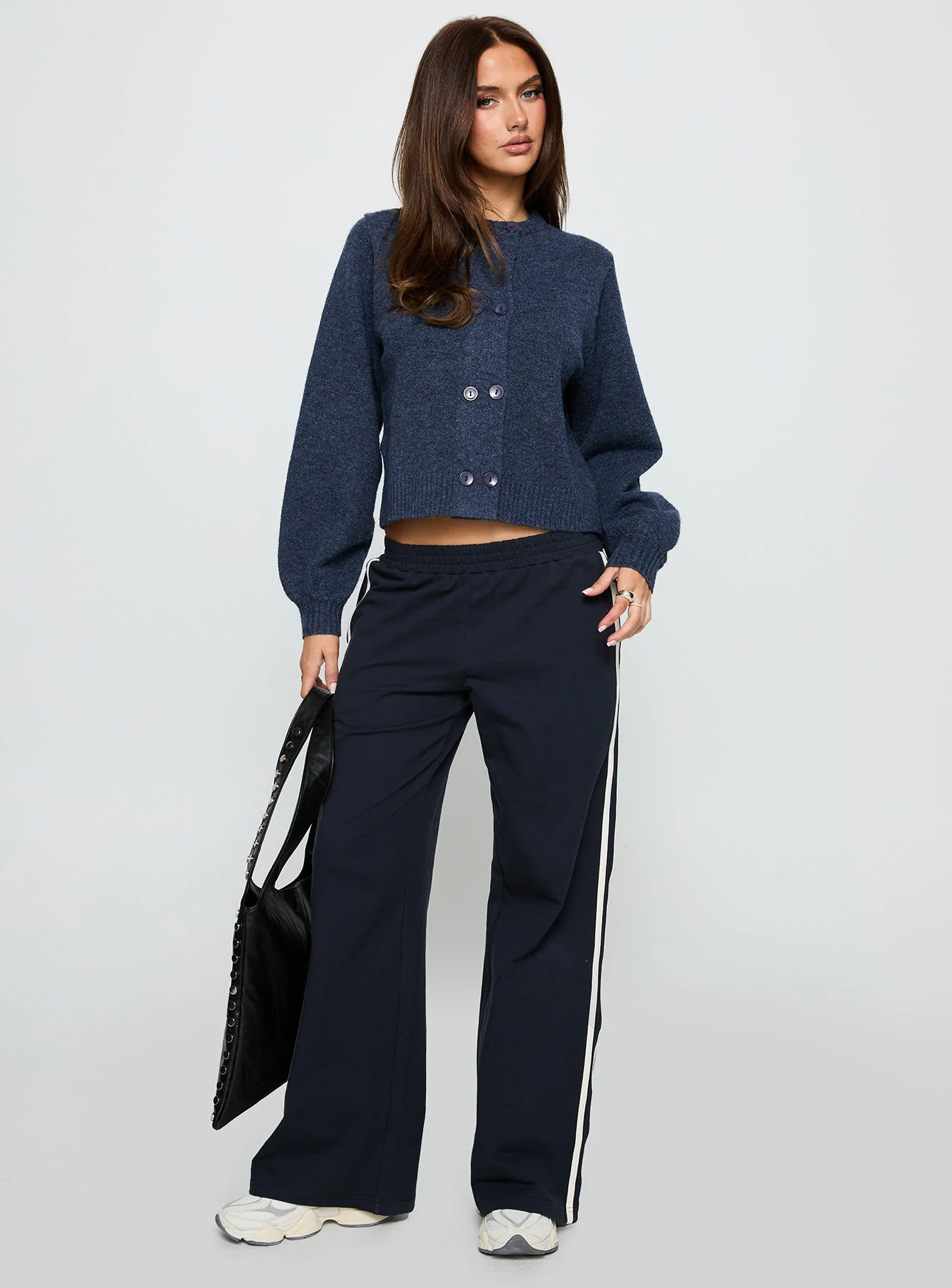 Kammi Button Up Cardigan Navy - Image 2