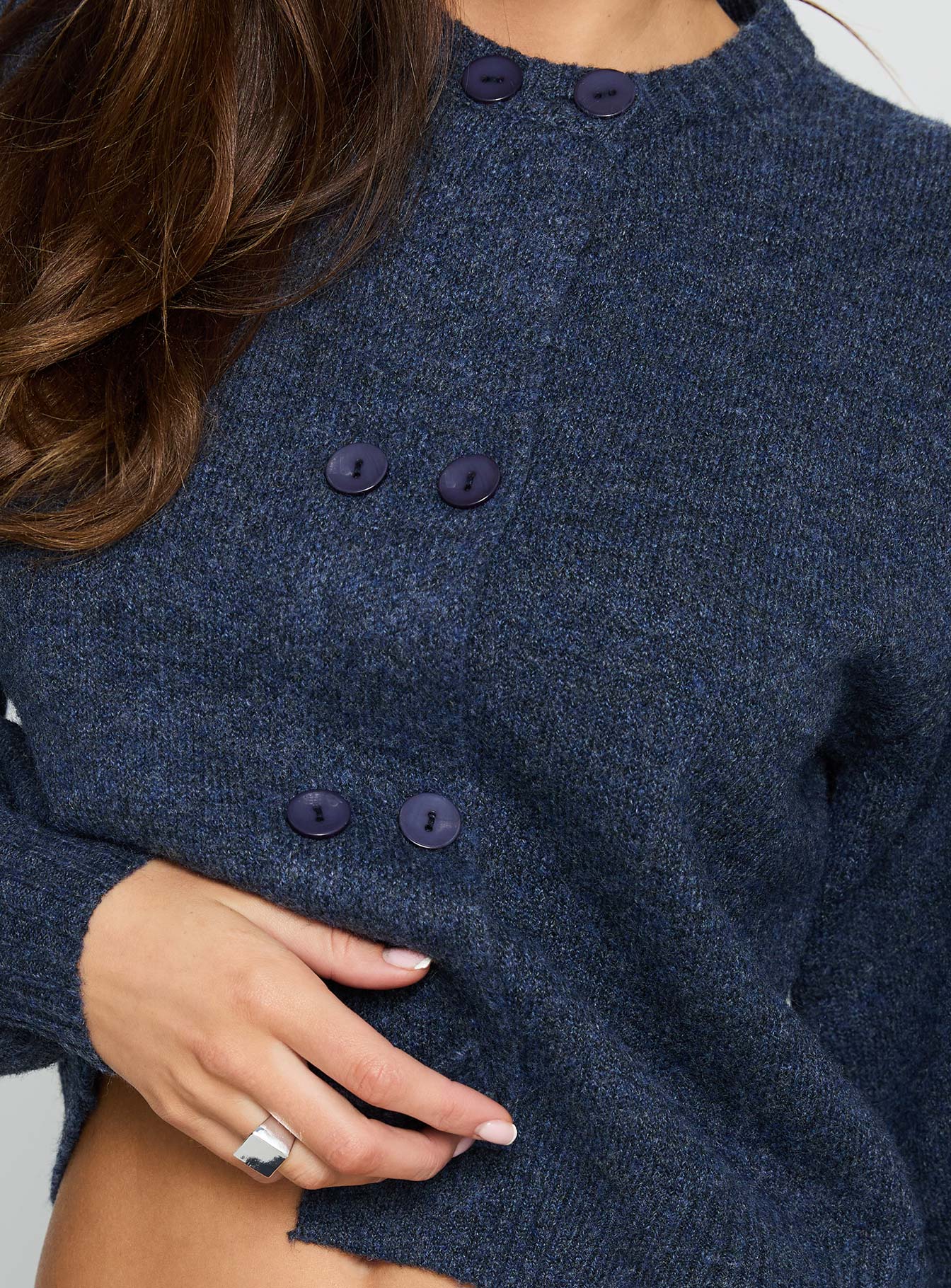 Kammi Button Up Cardigan Navy - Image 5