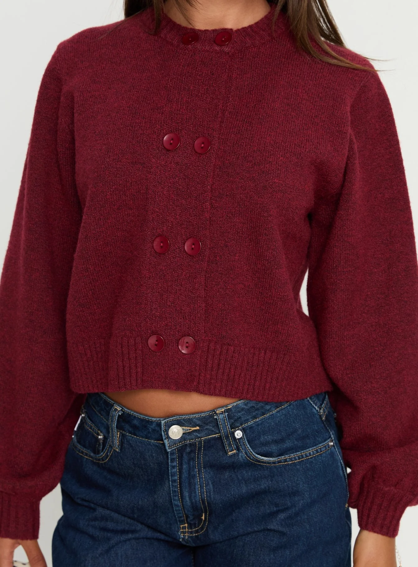 Kammi Button Up Cardigan Red - Image 6