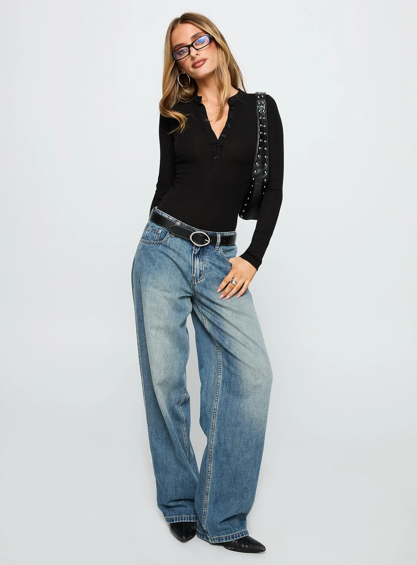 Kandis Long Sleeve Bodysuit Black - Image 2