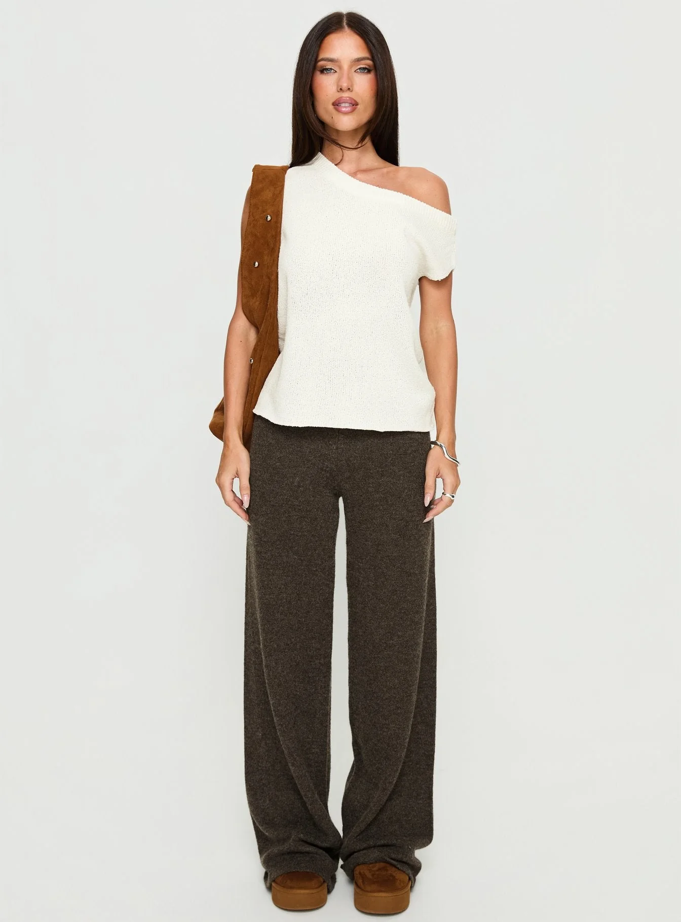 Karee Knit Pants Brown - Image 7