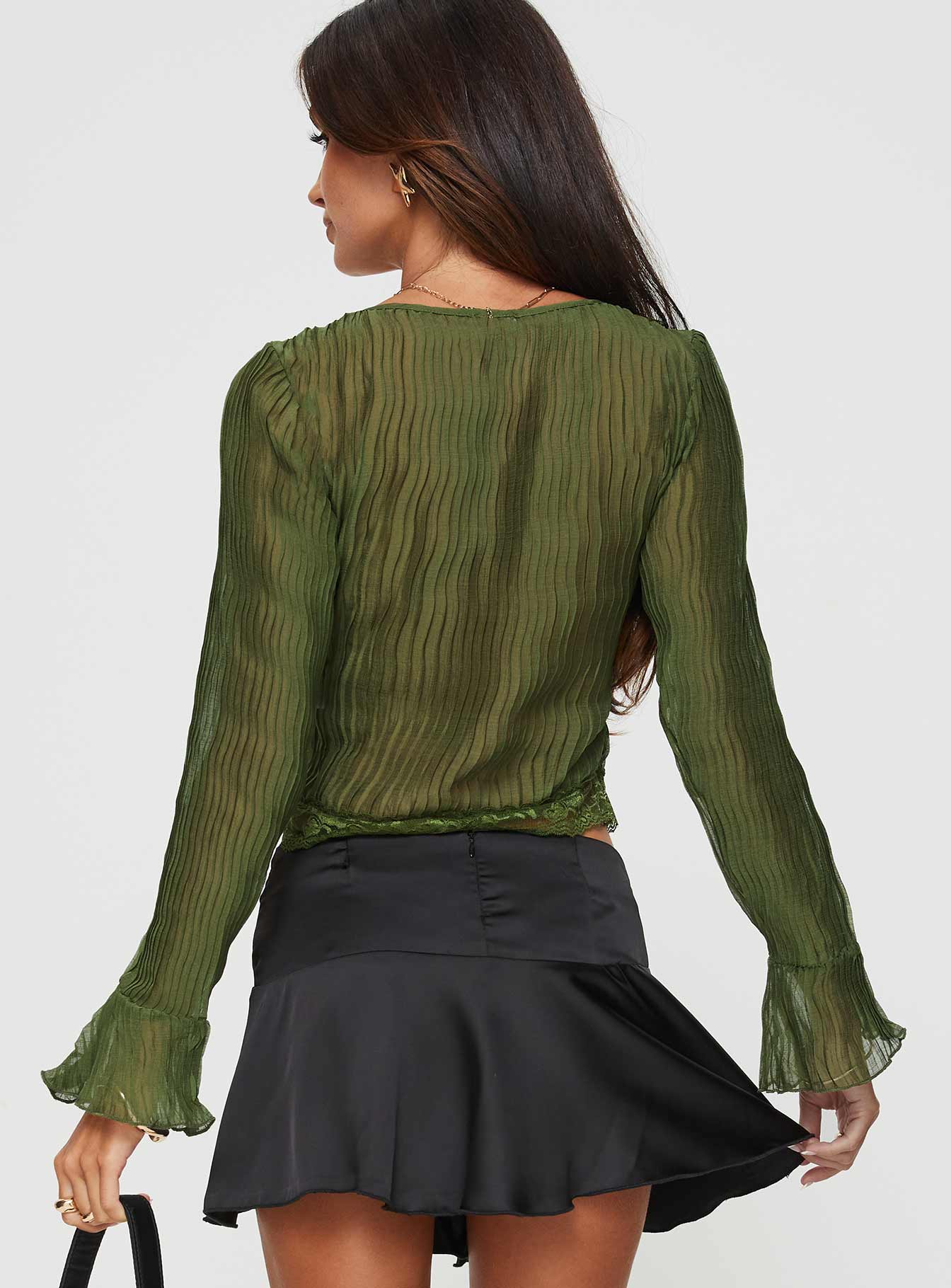 Kareela Long Sleeve Top Green - Image 5