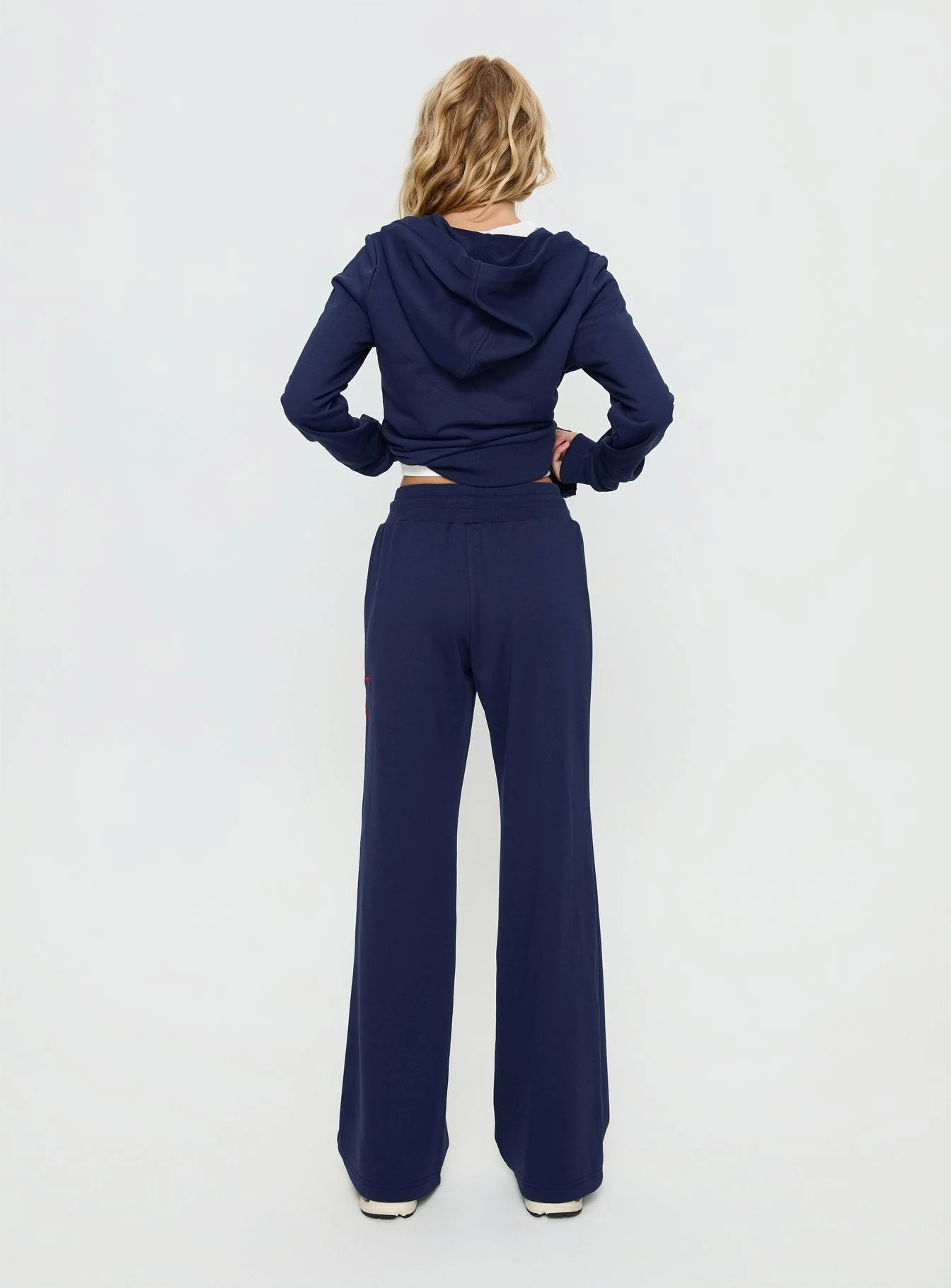 Kari Distressed Patch Track Pant Navy Multi - Image 5