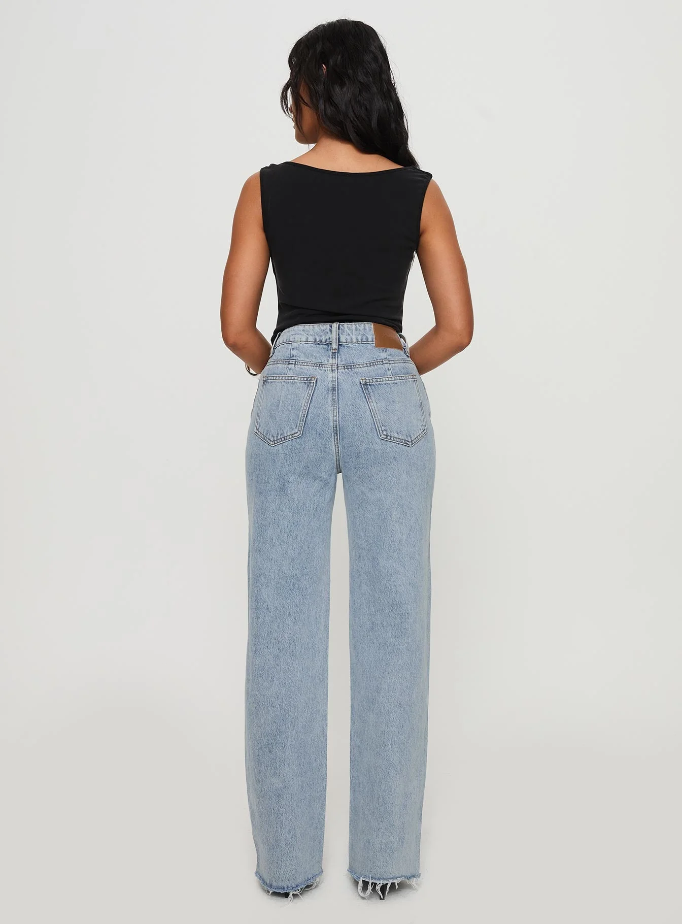 Karlina High Rise Straight Leg Jean Light Wash - Image 5