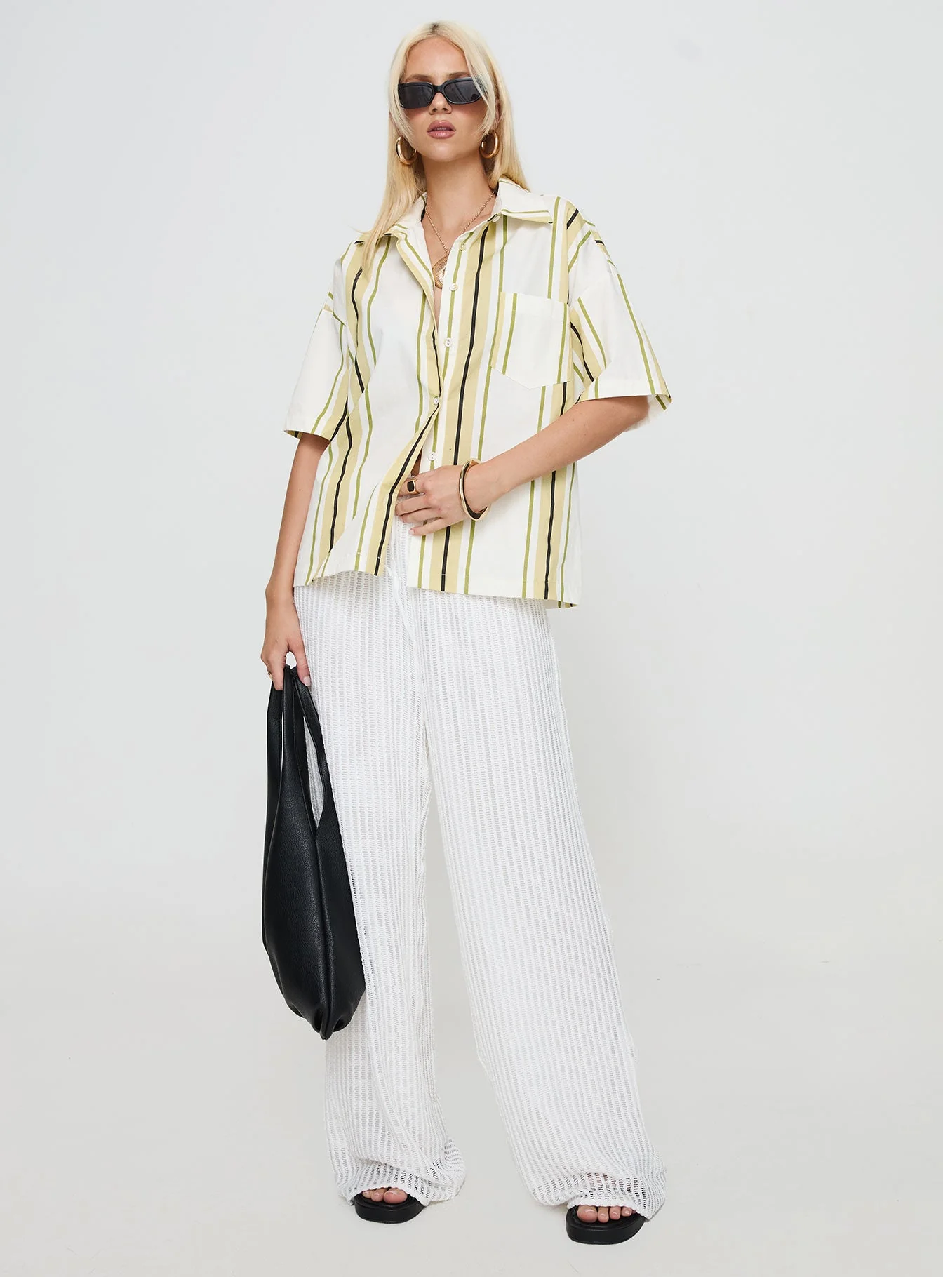 Karyn Top White / Yellow Stripe - Image 3
