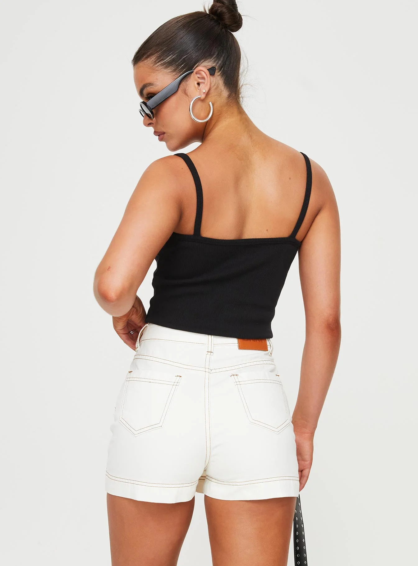 Katlynne Denim Mini Skort White - Image 5