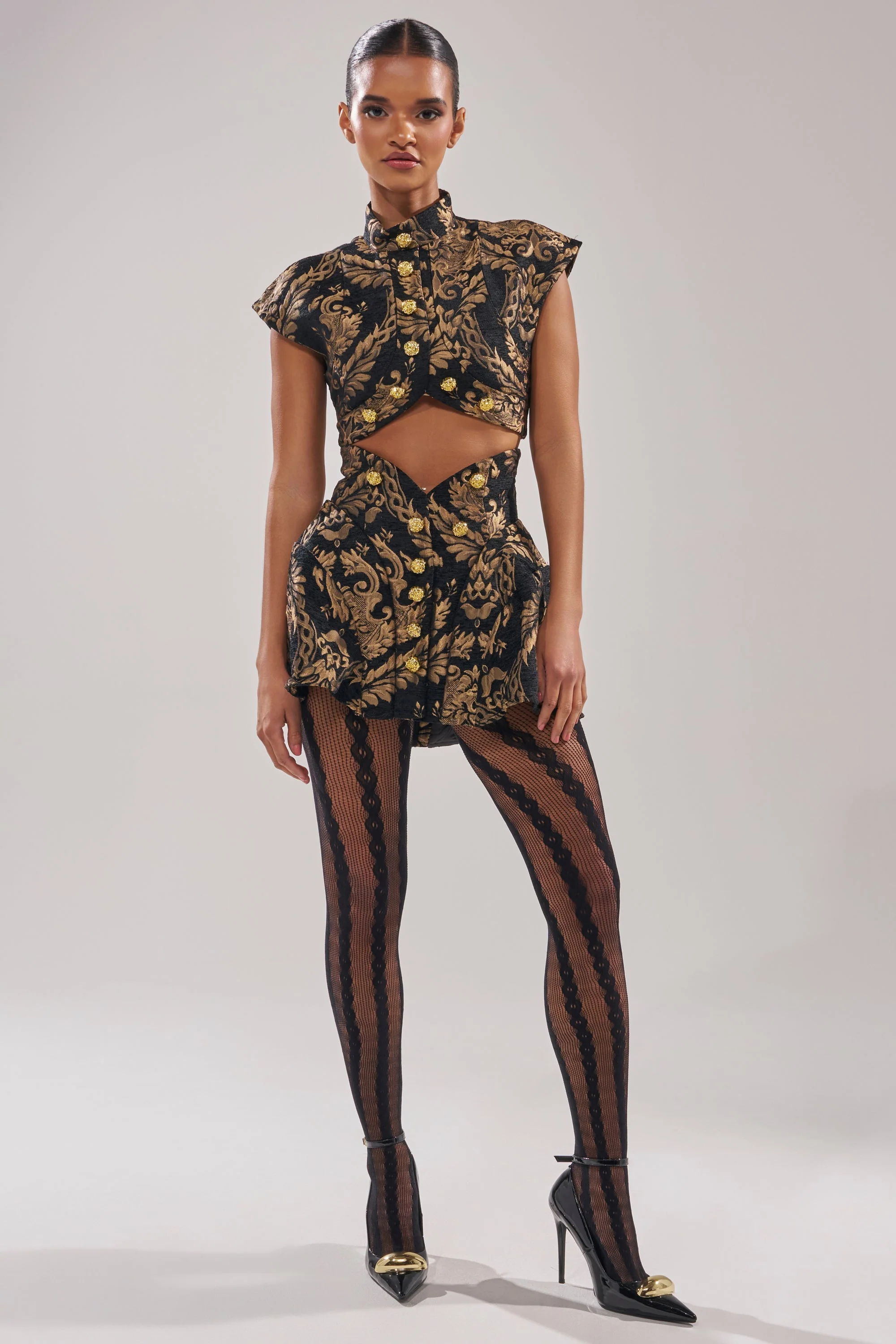 KAYLA BROCADE LONG SLEEVE BLOUSE - Image 7