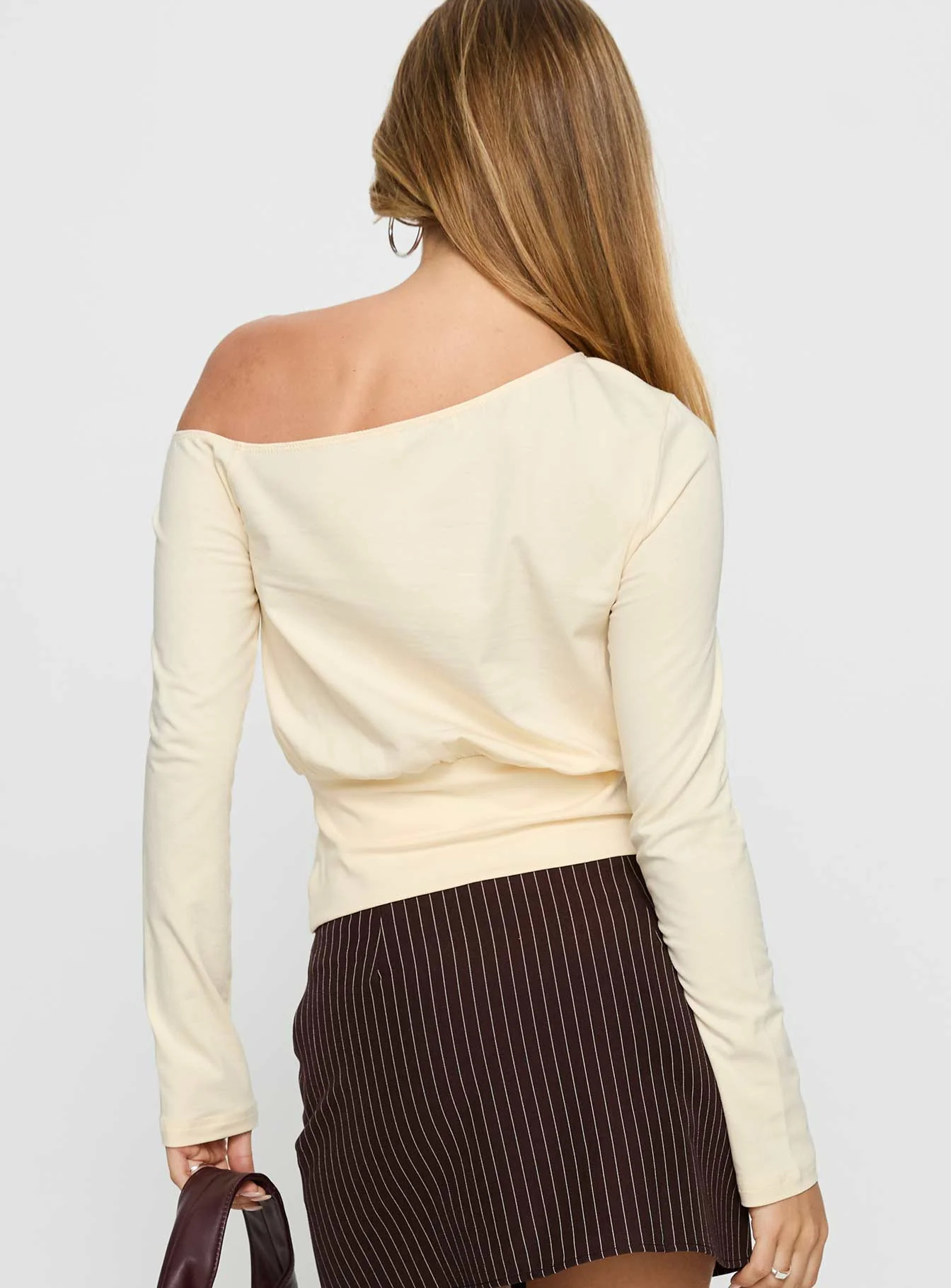 Kaylynne Cinched Long Sleeve Top Yellow - Image 5