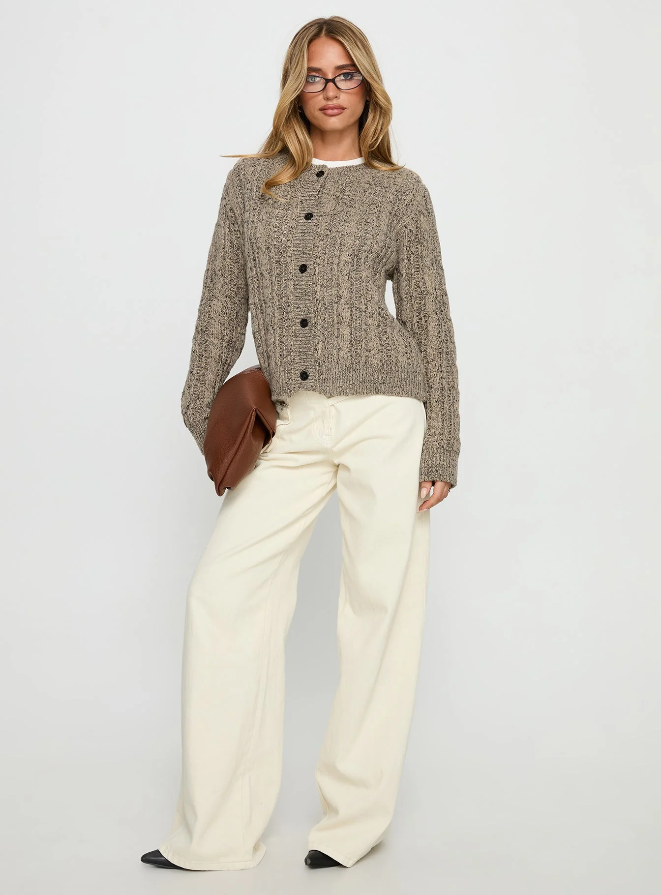 Kaytee Button Up Knit Cardigan Grey - Image 2